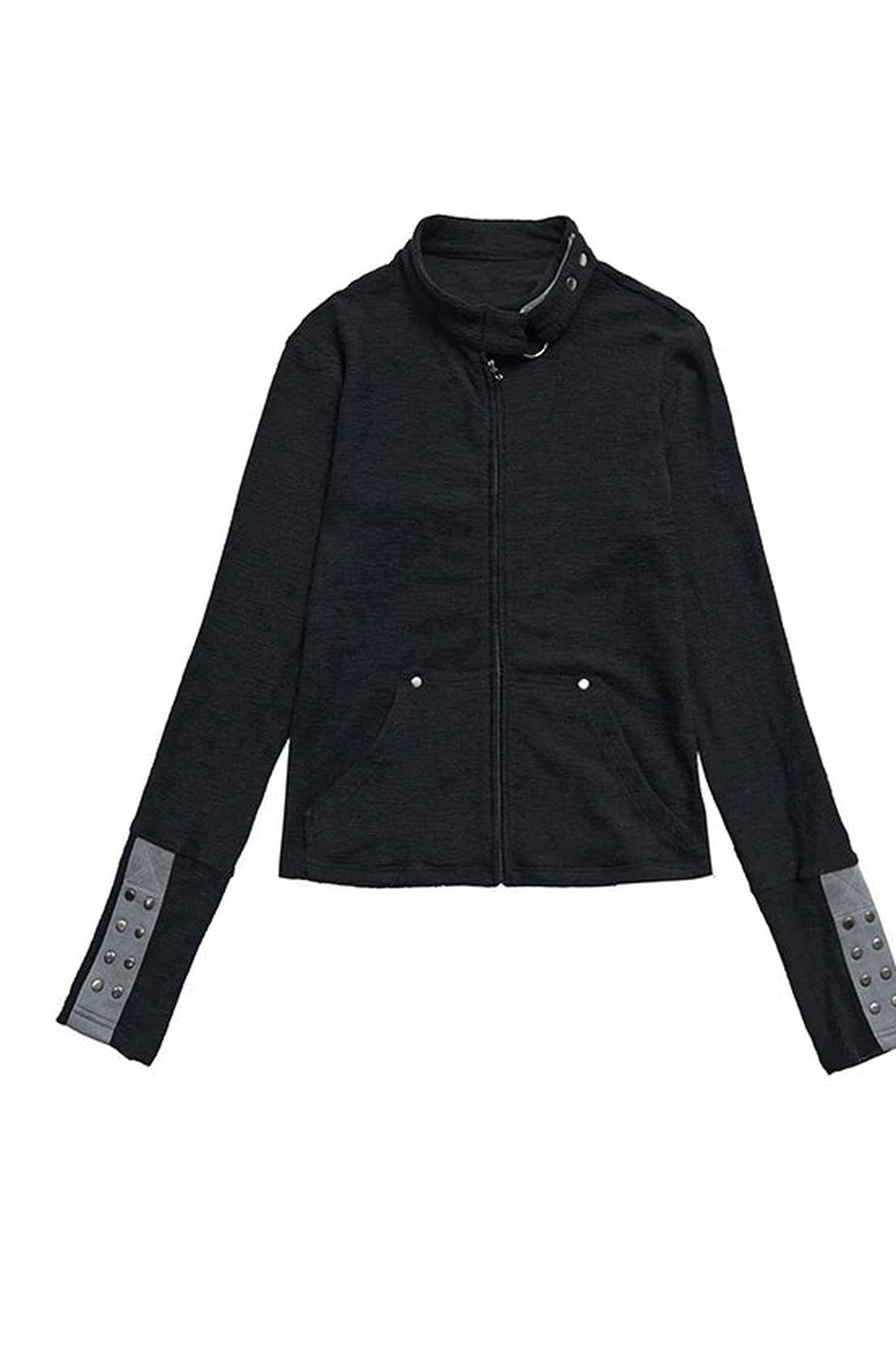Patchwork Rivet Textured Jacket