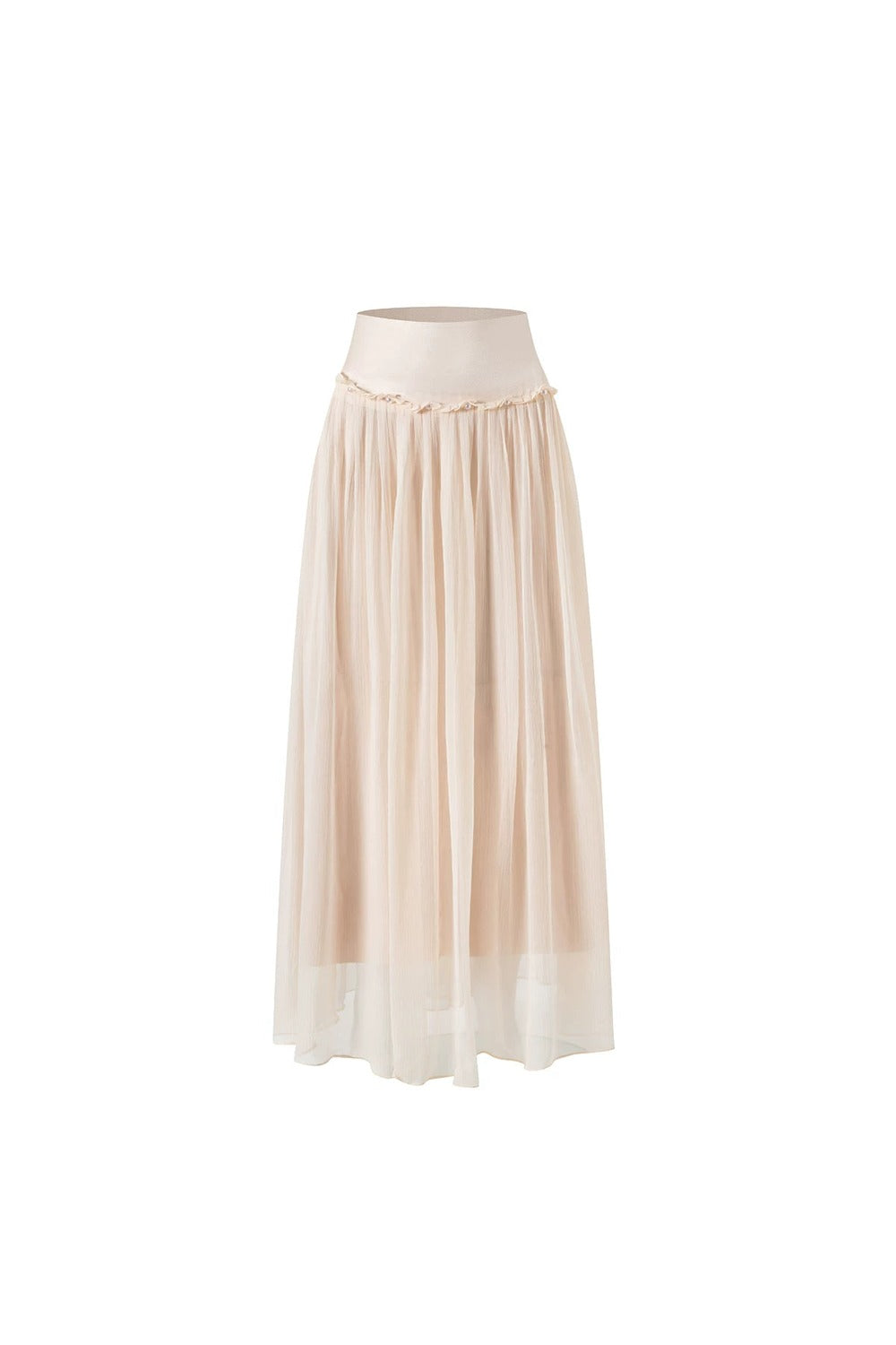 Retro Pleated Lace Pearl Skirt Set-Up