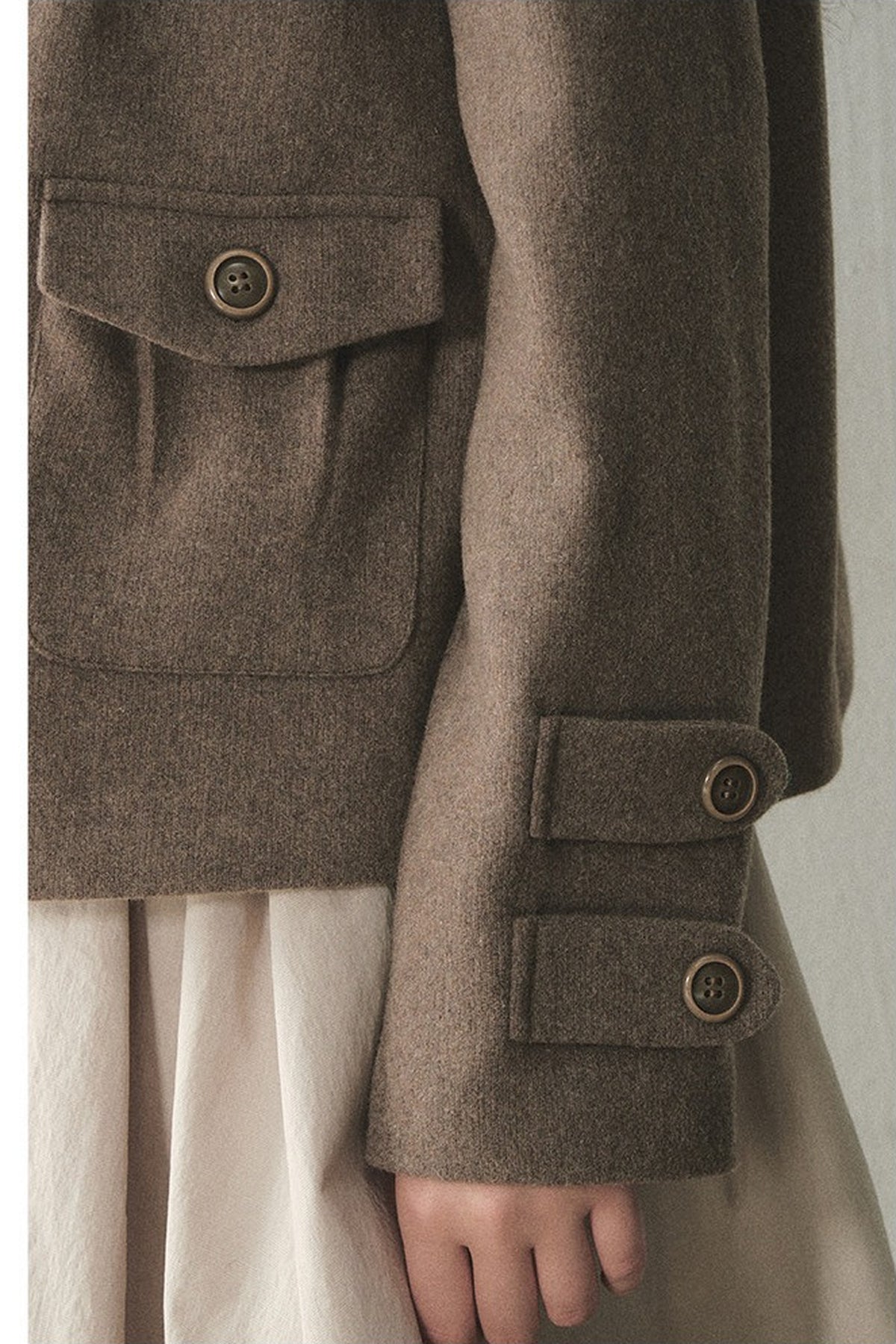 Chestnut Latte Napoleon Wool Coat
