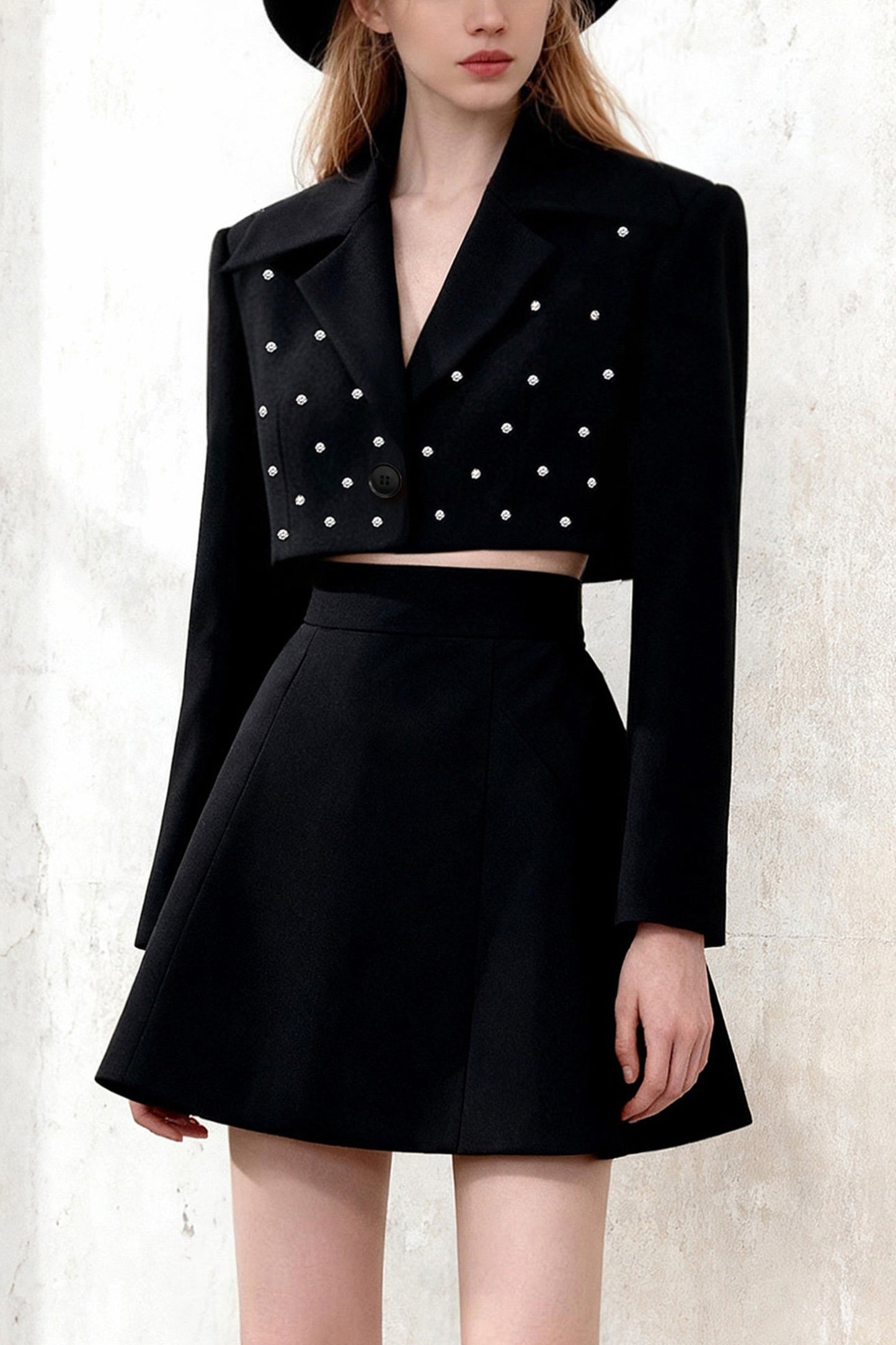 Blazer And Skirt Two-Piece Set