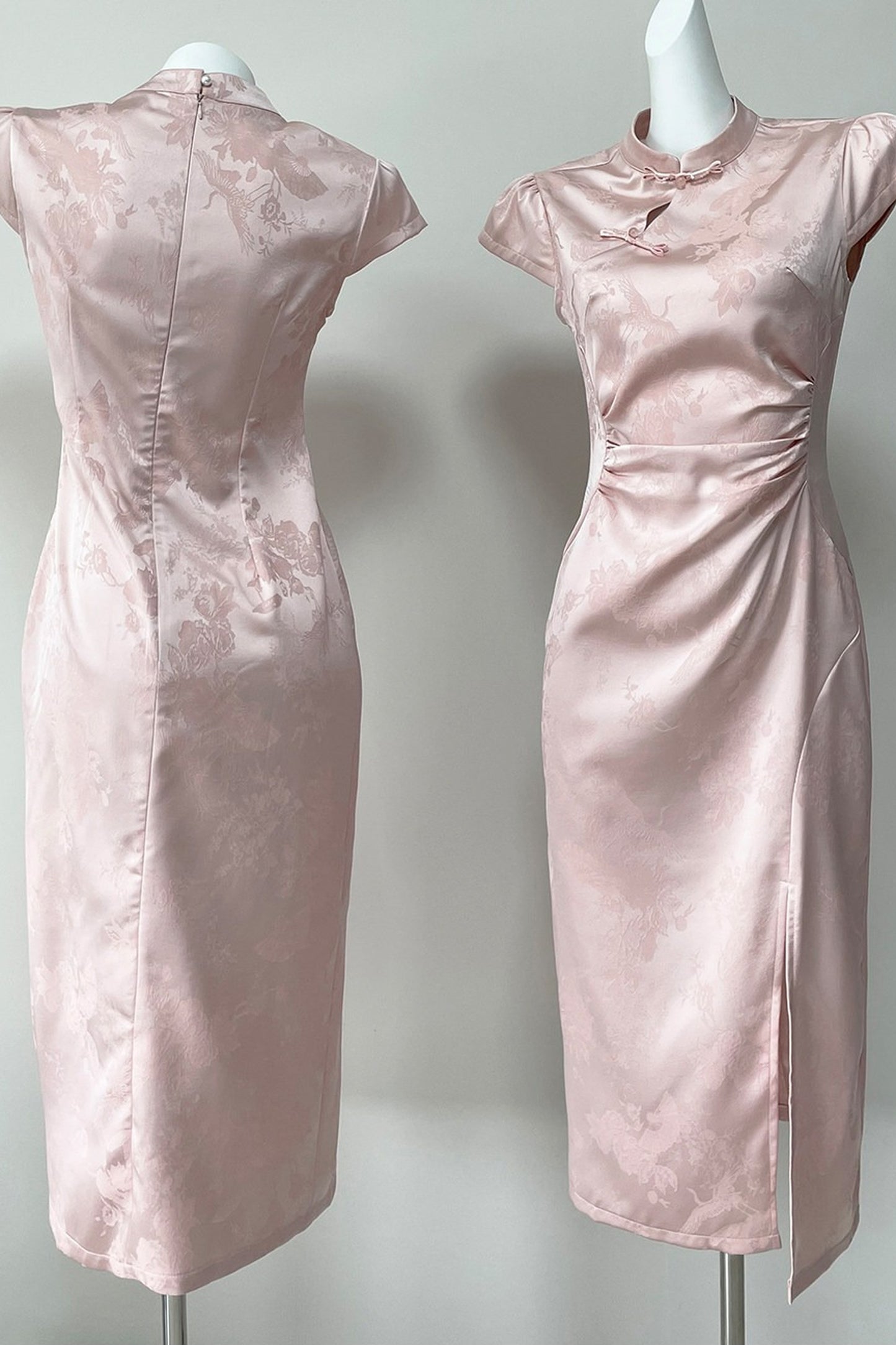 Peach Jade Cheongsam Dress