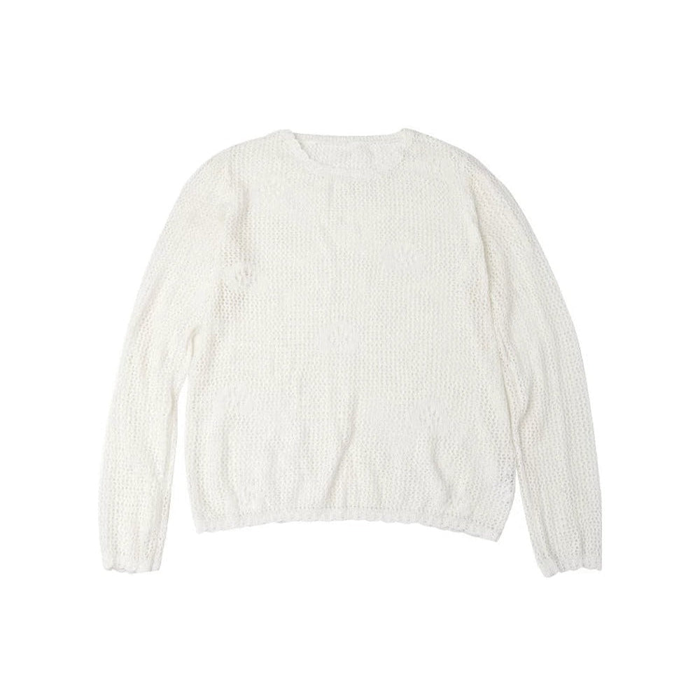 Maglia romantica bianco nuvola con spalle scoperte