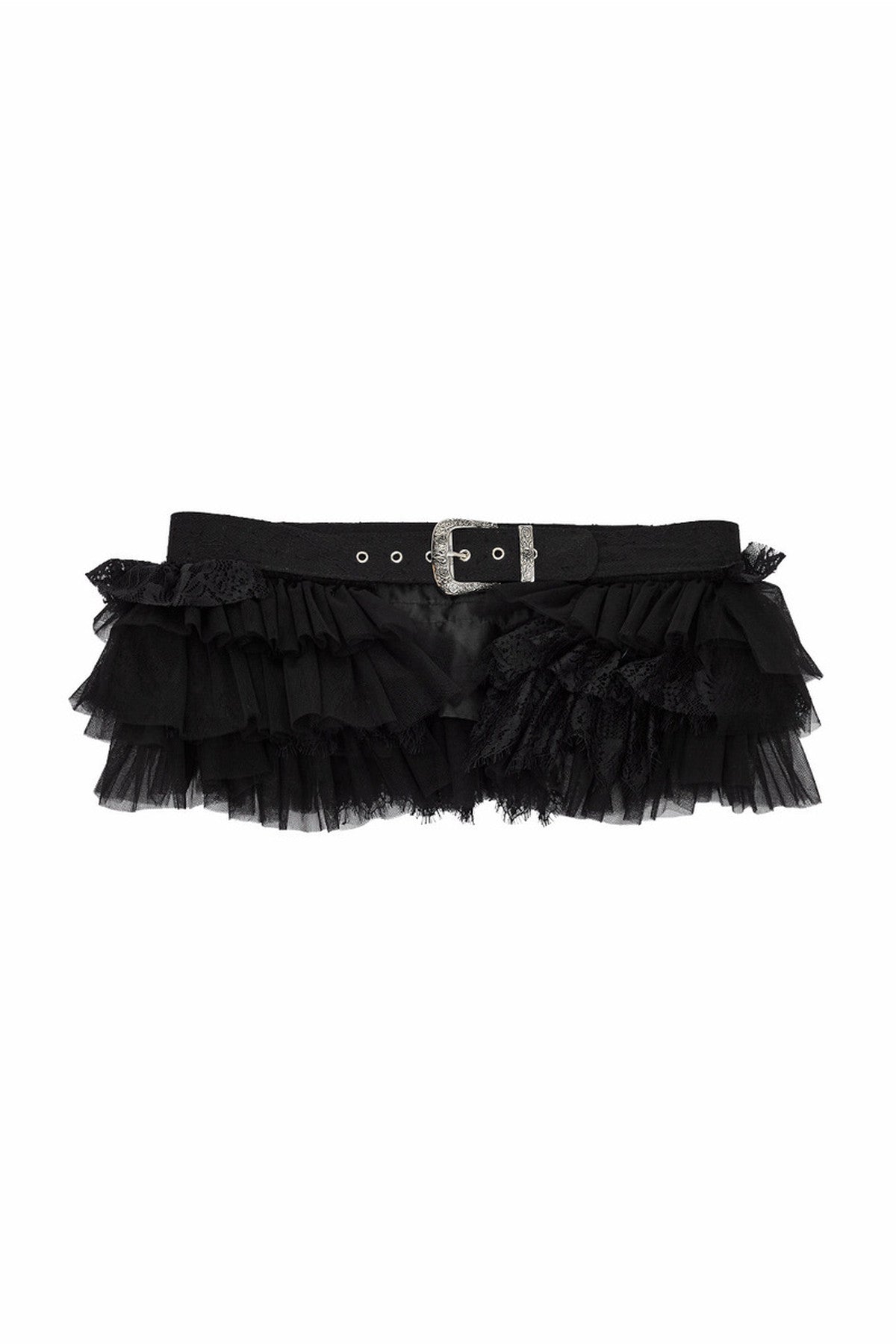 Irregular Multi-Layered Lace Skirt