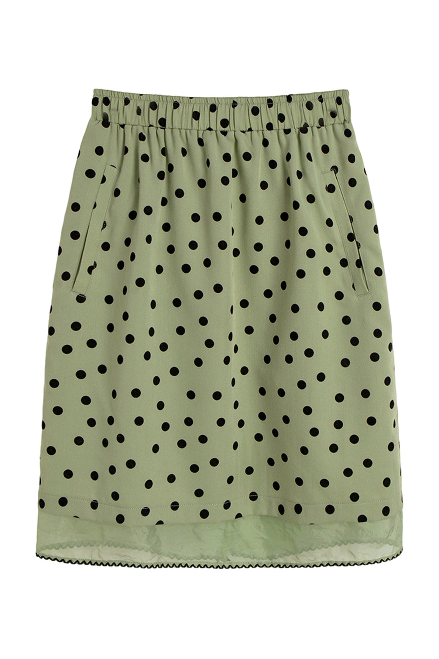 Green Polka Dot Mesh Skirt