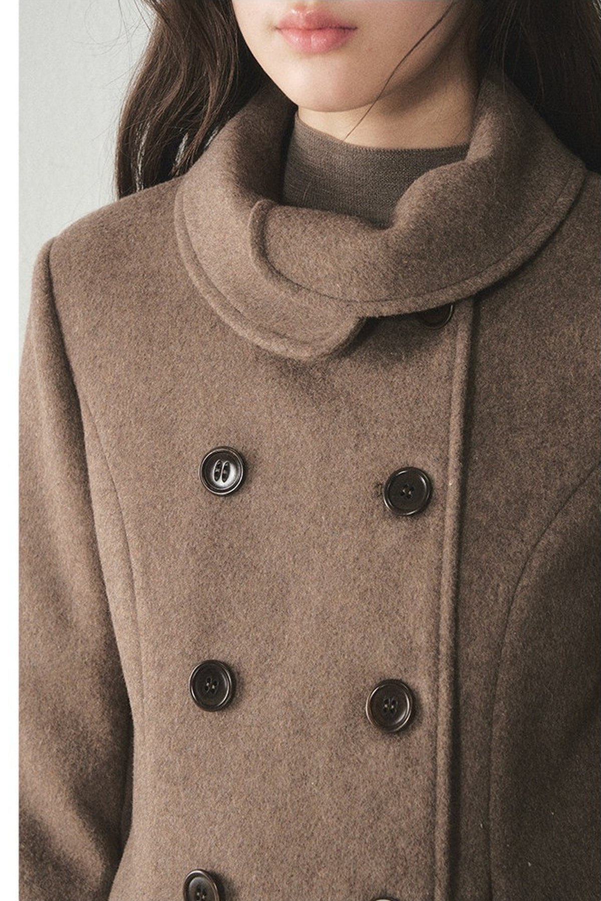 Collar Double Breasted Coat