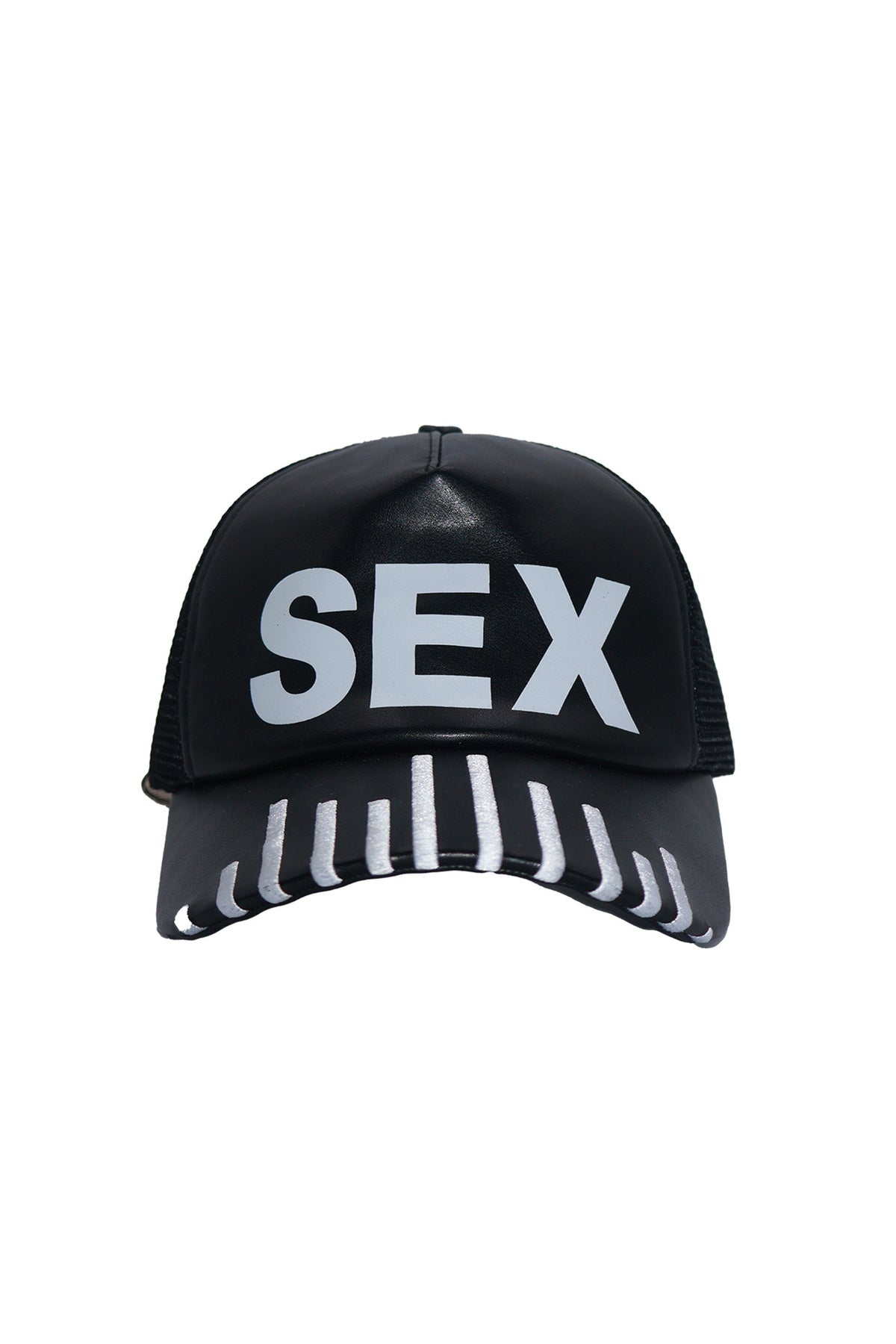 Leather Print Embroidered Baseball Cap