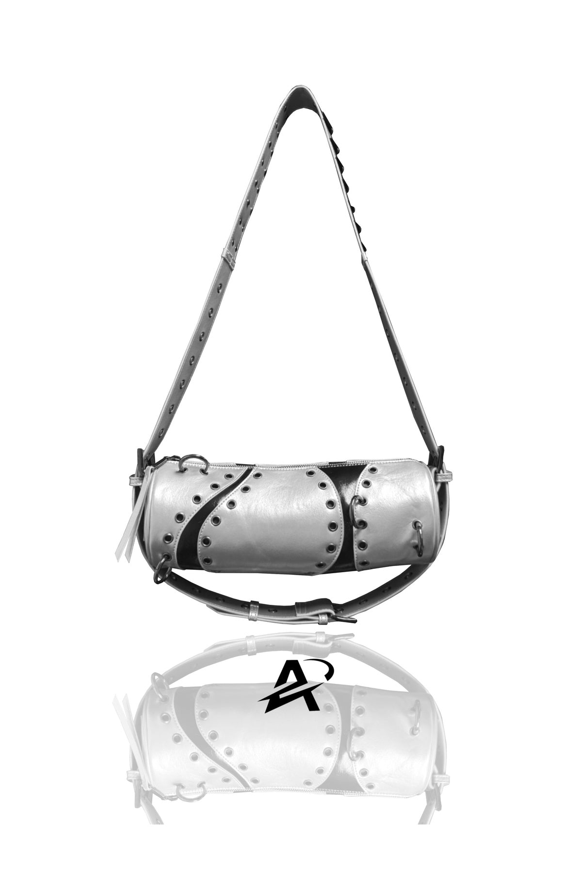 Rivet Adjustable Bullet Strap Cylinder Shoulder Bag