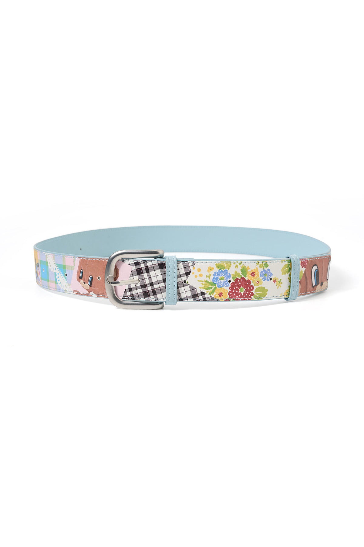 Teddy Bear Patchwork Pin Buckle Belt
