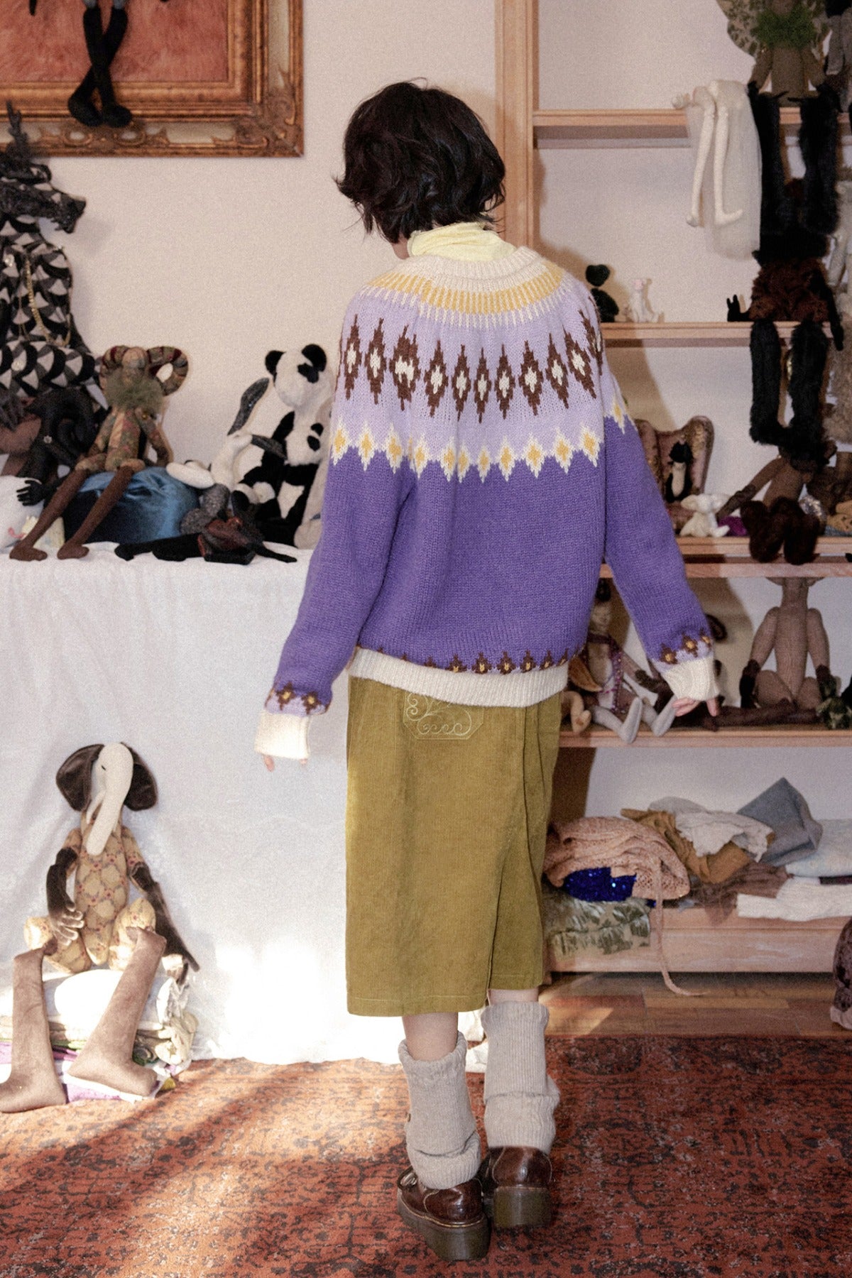 Coarse Knit Fair Isle Sweater