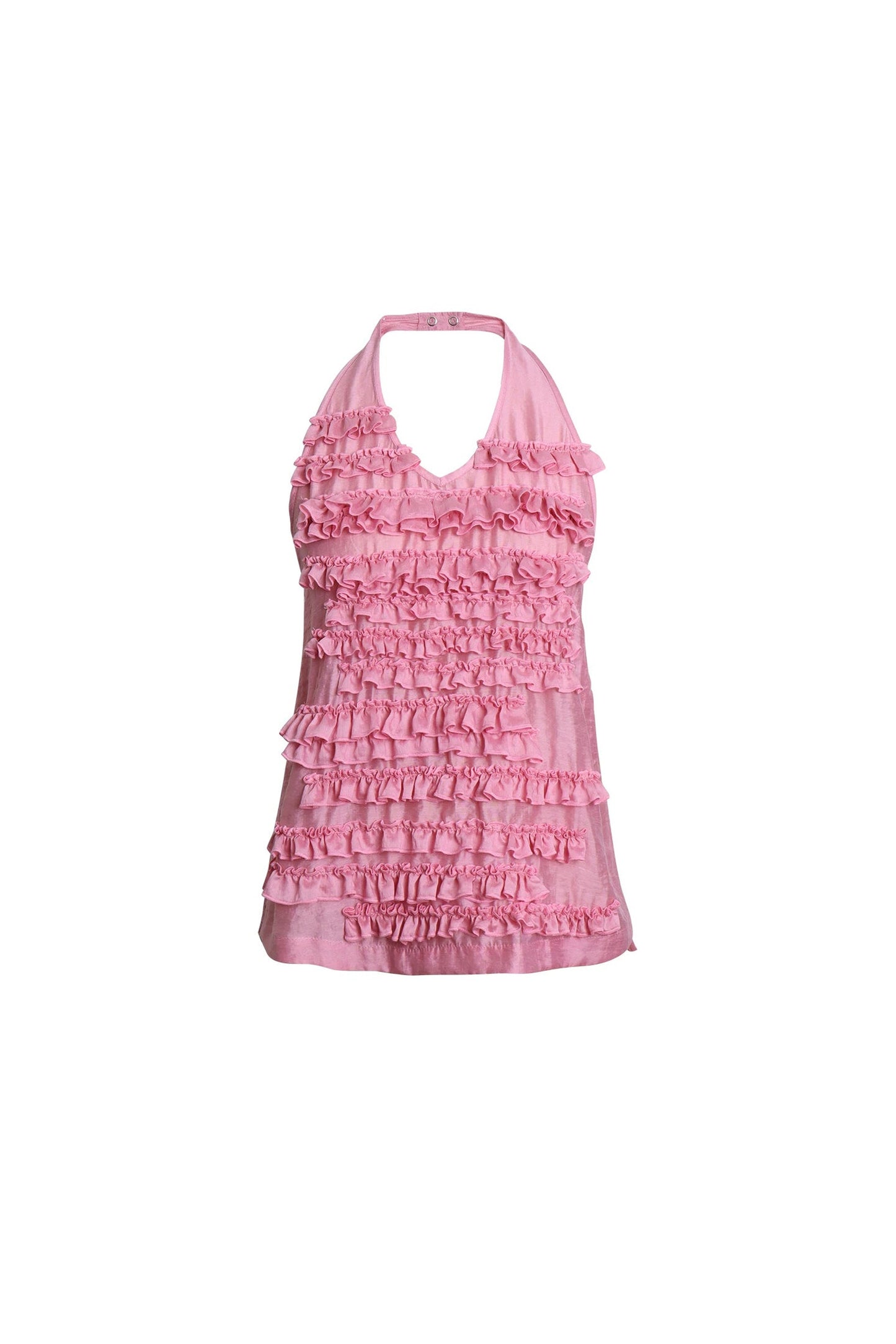 Lyocell Ruffle Halter Top