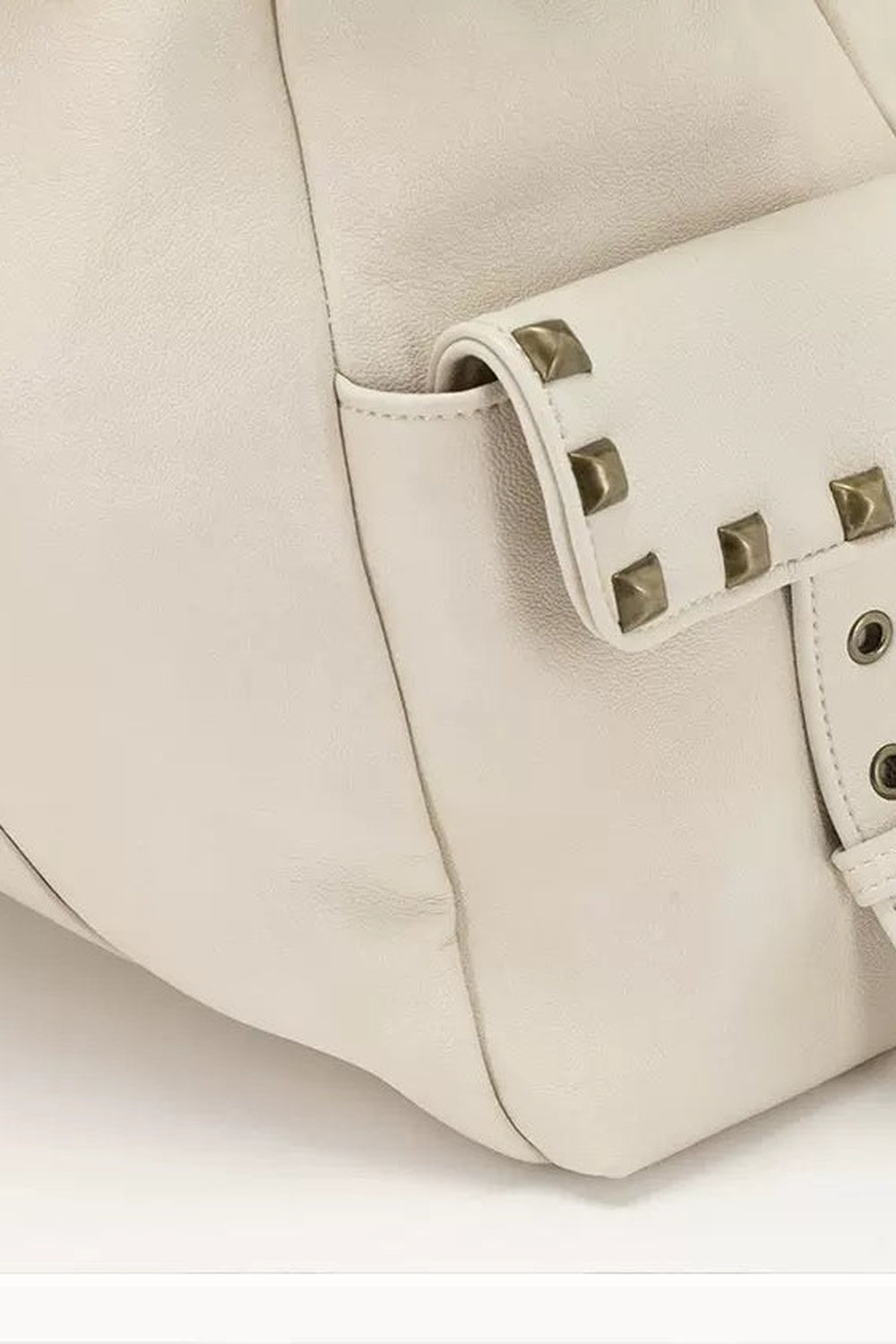Cross Rivet Leather Shoulder Bag