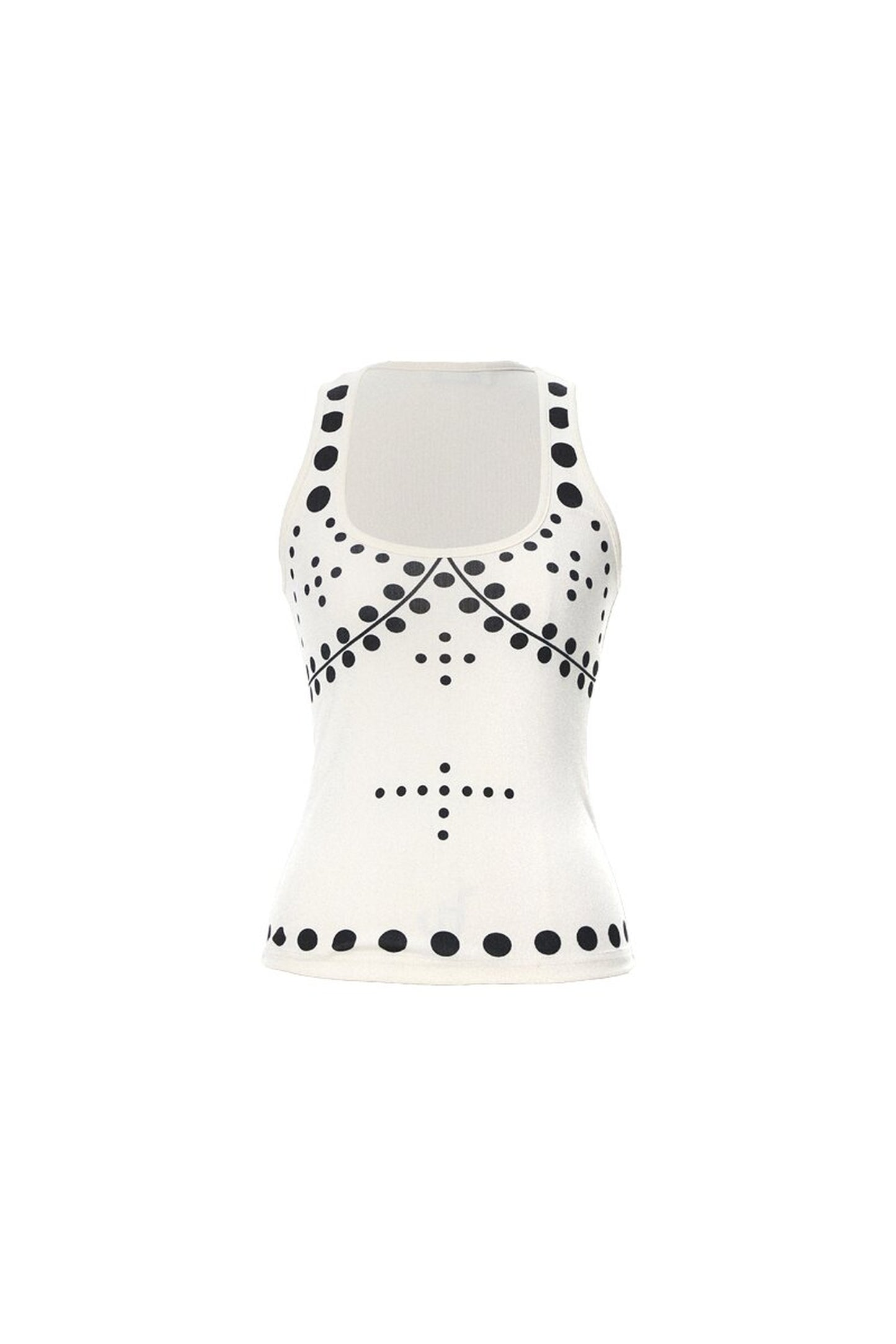 Polka Dot Knit Tank Top