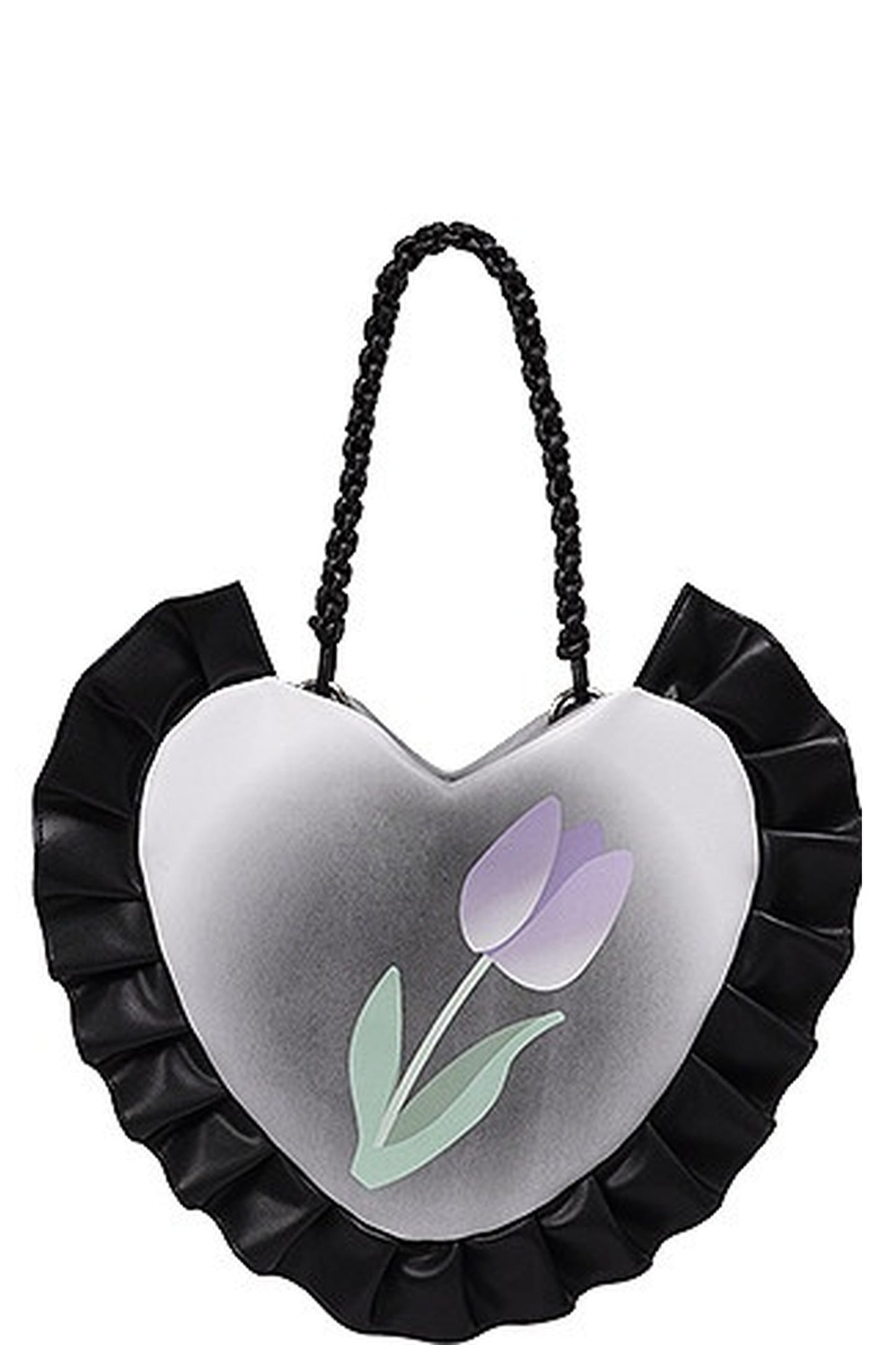 Tulip Heart Woven Crossbody Bag
