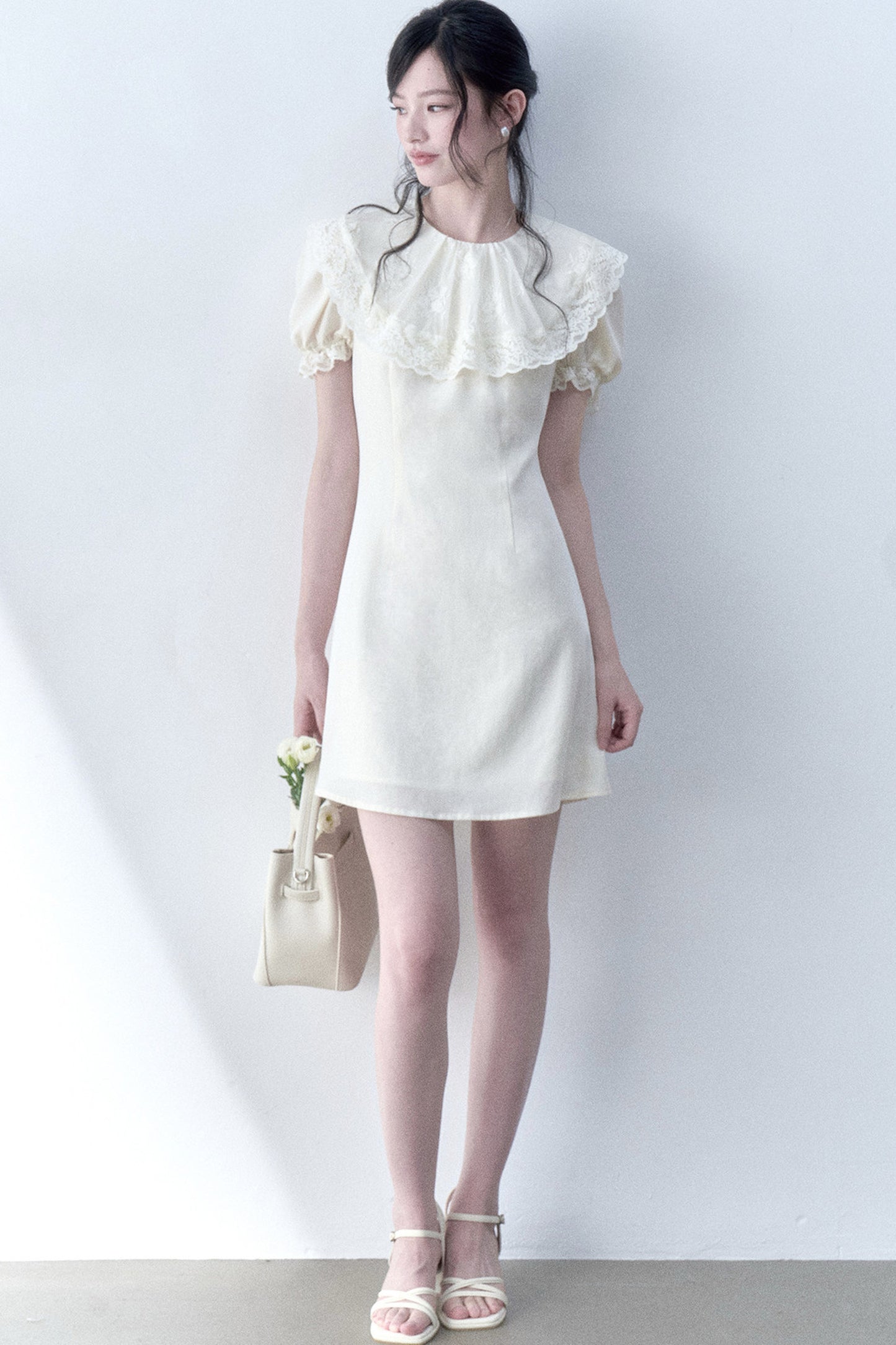 Vanilla Lace Doll Collar Dress