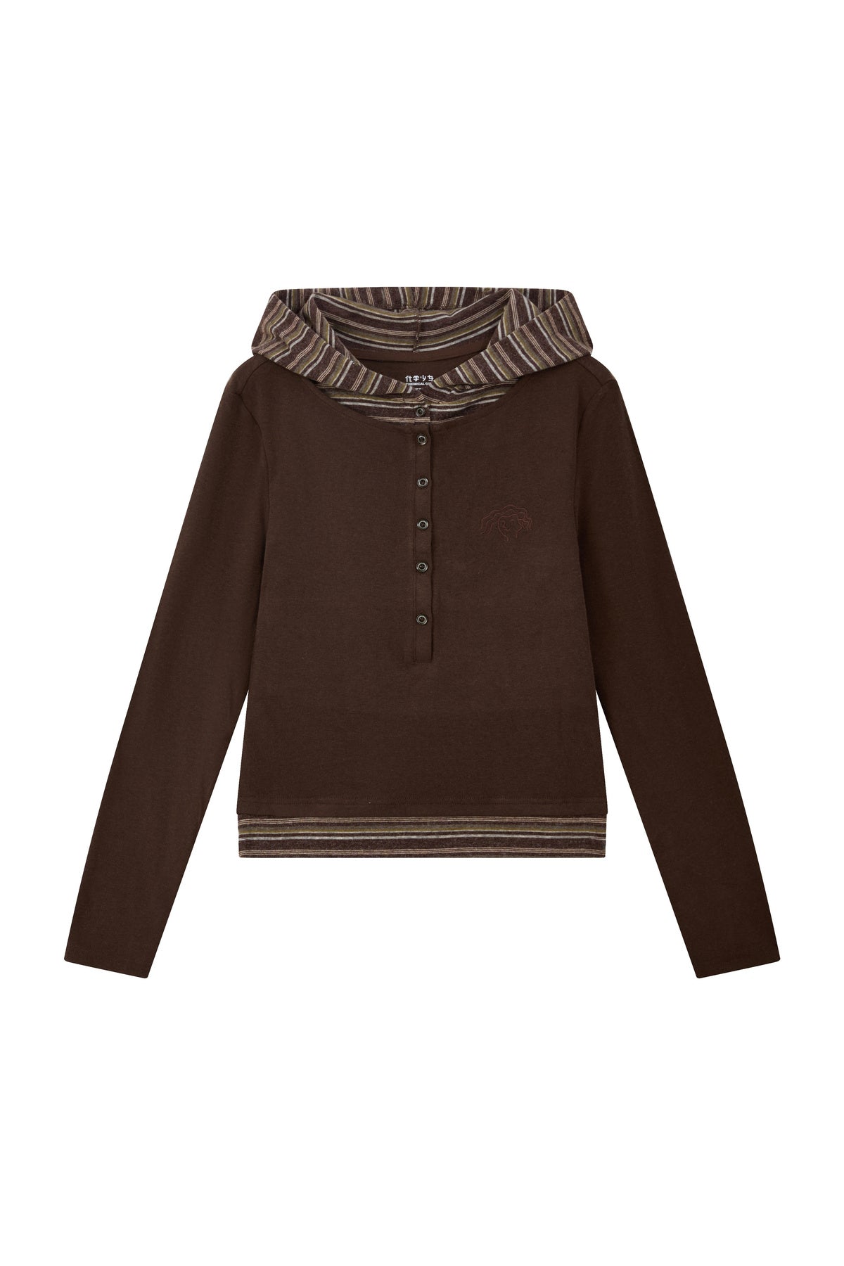 Layered-Look Striped Long-Sleeve Base Layer Top