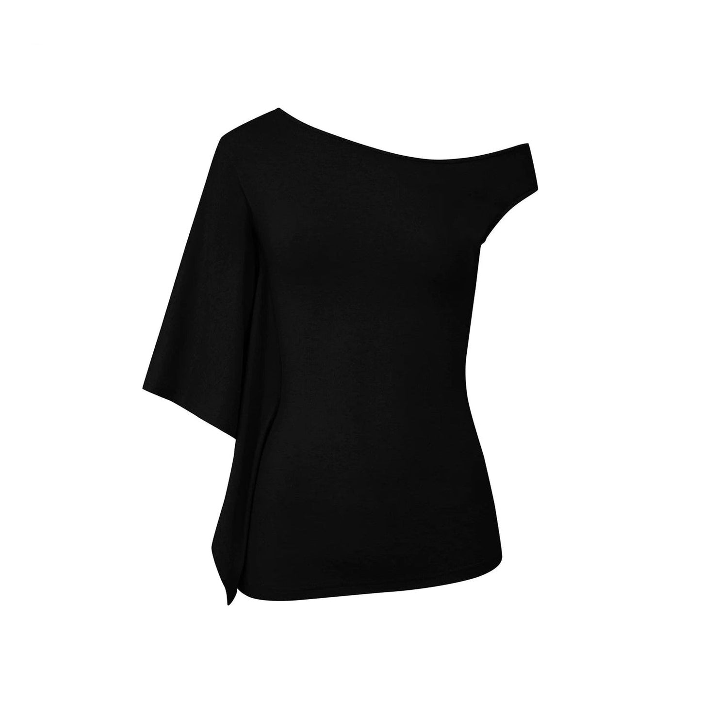 Tencel Asymmetric One-Shoulder Top