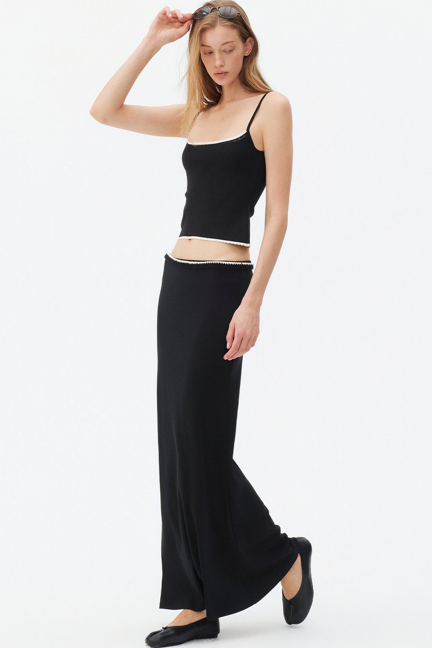 Color-Block Lace Knit Camisole