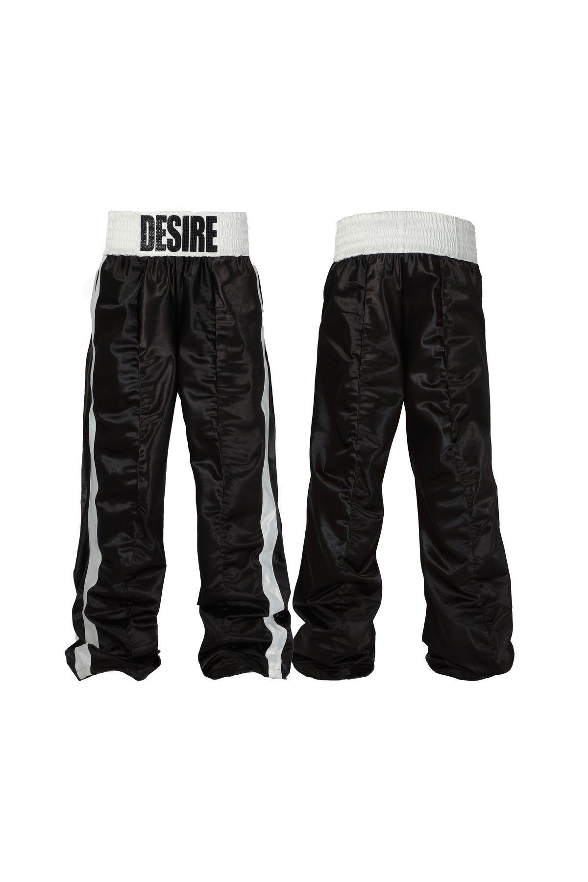 Rhinestone Pleated Boxing Pants