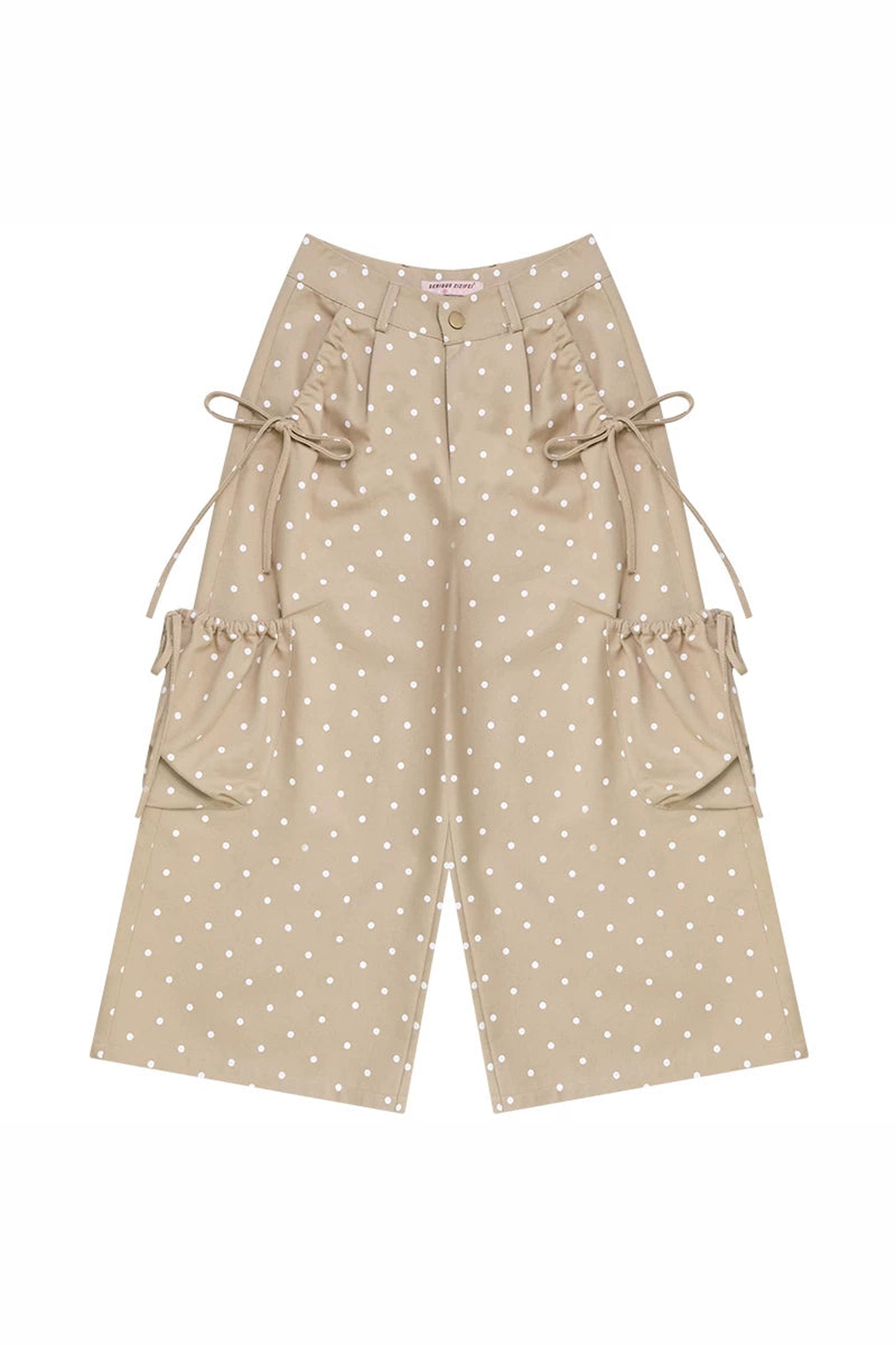 Retro Khaki Polka Dot Pants