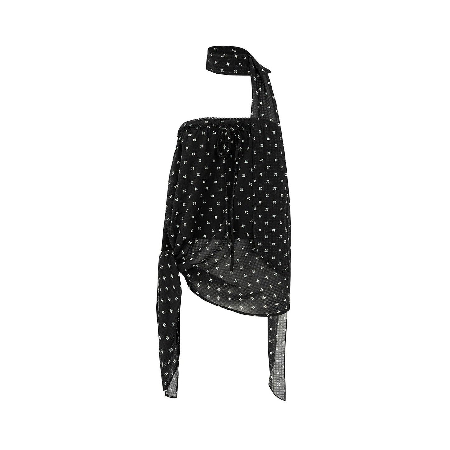 Woven Polka Dot Halter Top
