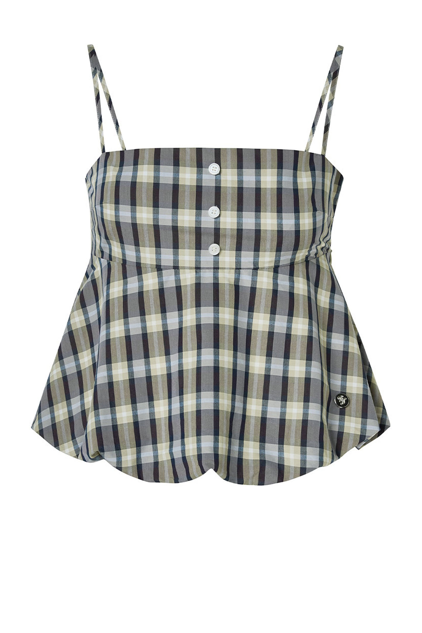 Retro Plaid Peplum Camisole
