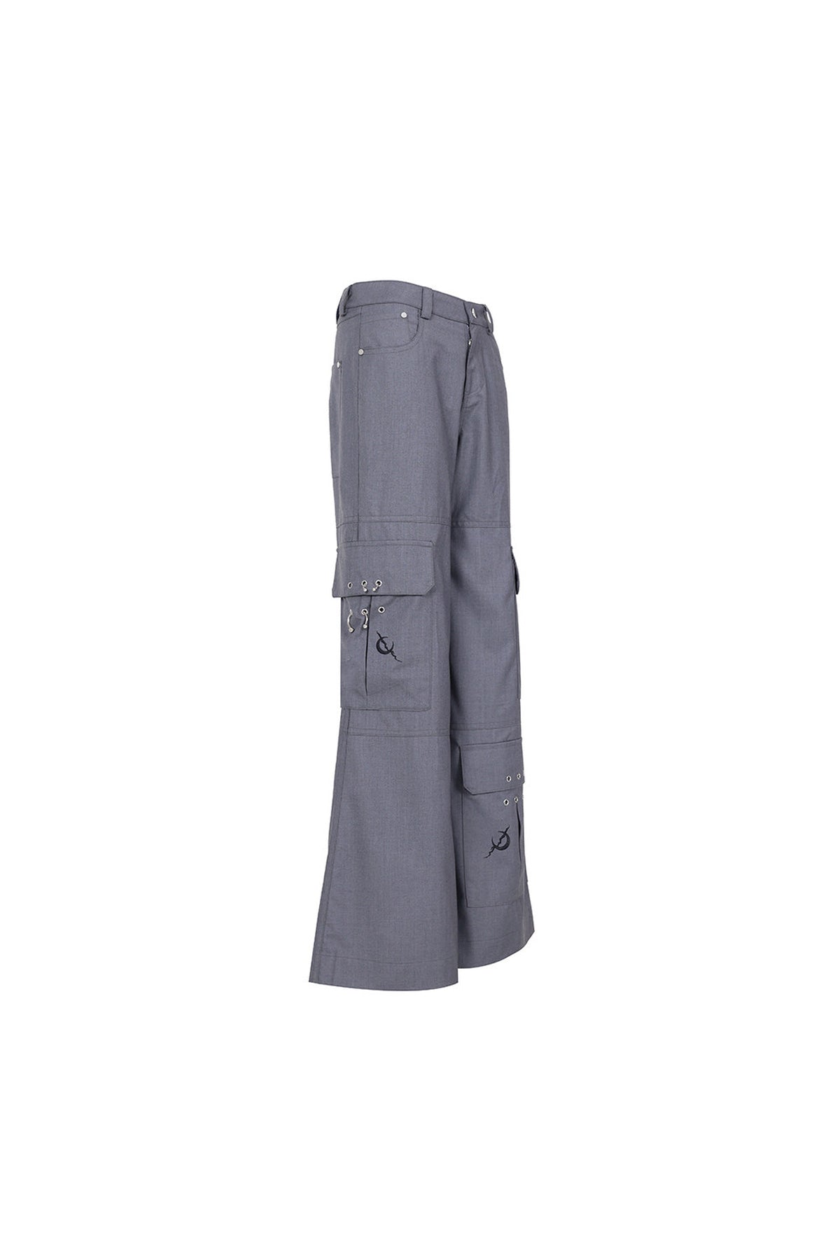 3D Multi-Pocket Wide Pants