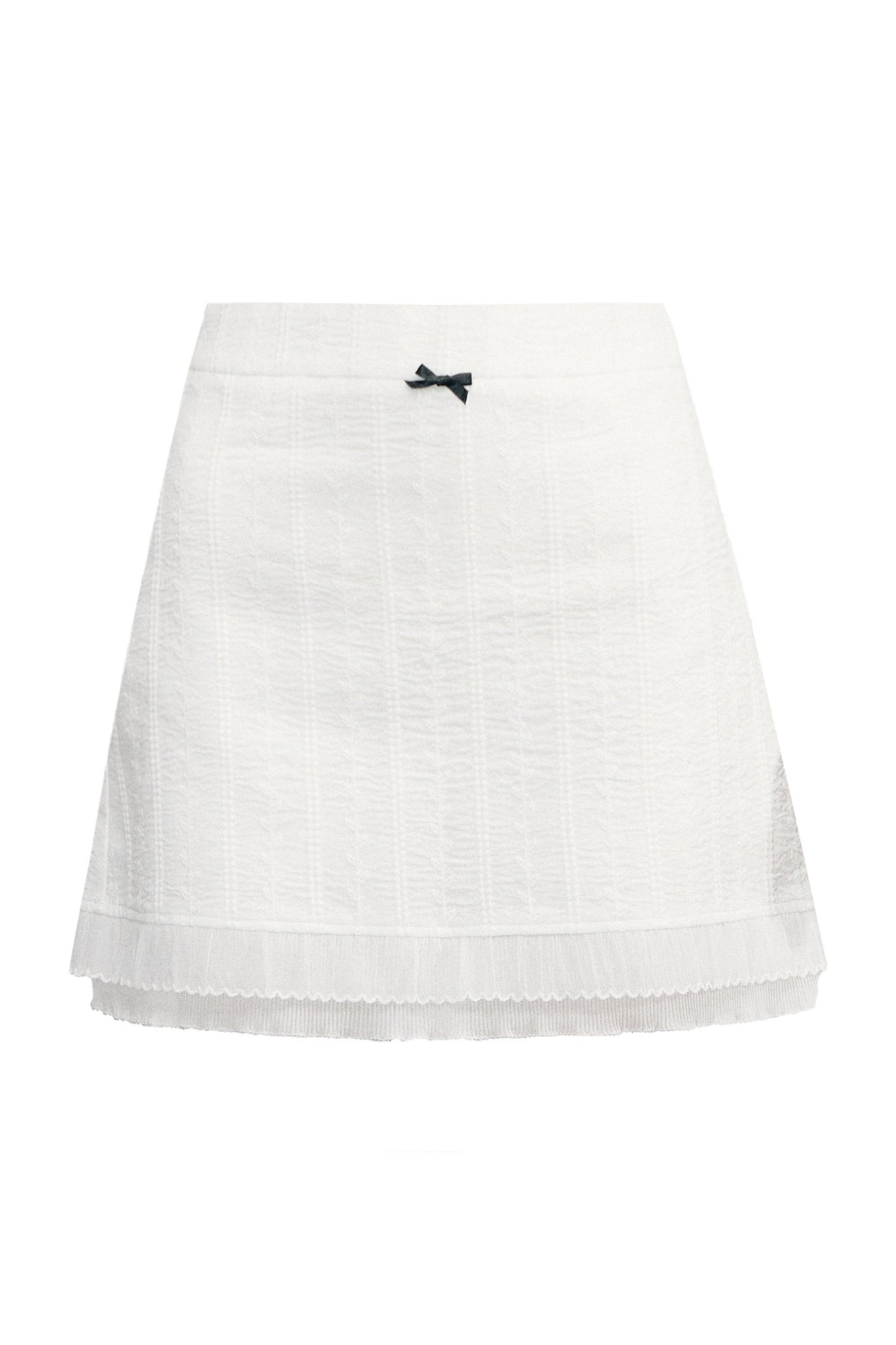 Doll Collar Preppy Blouse and Skirt Set-Up