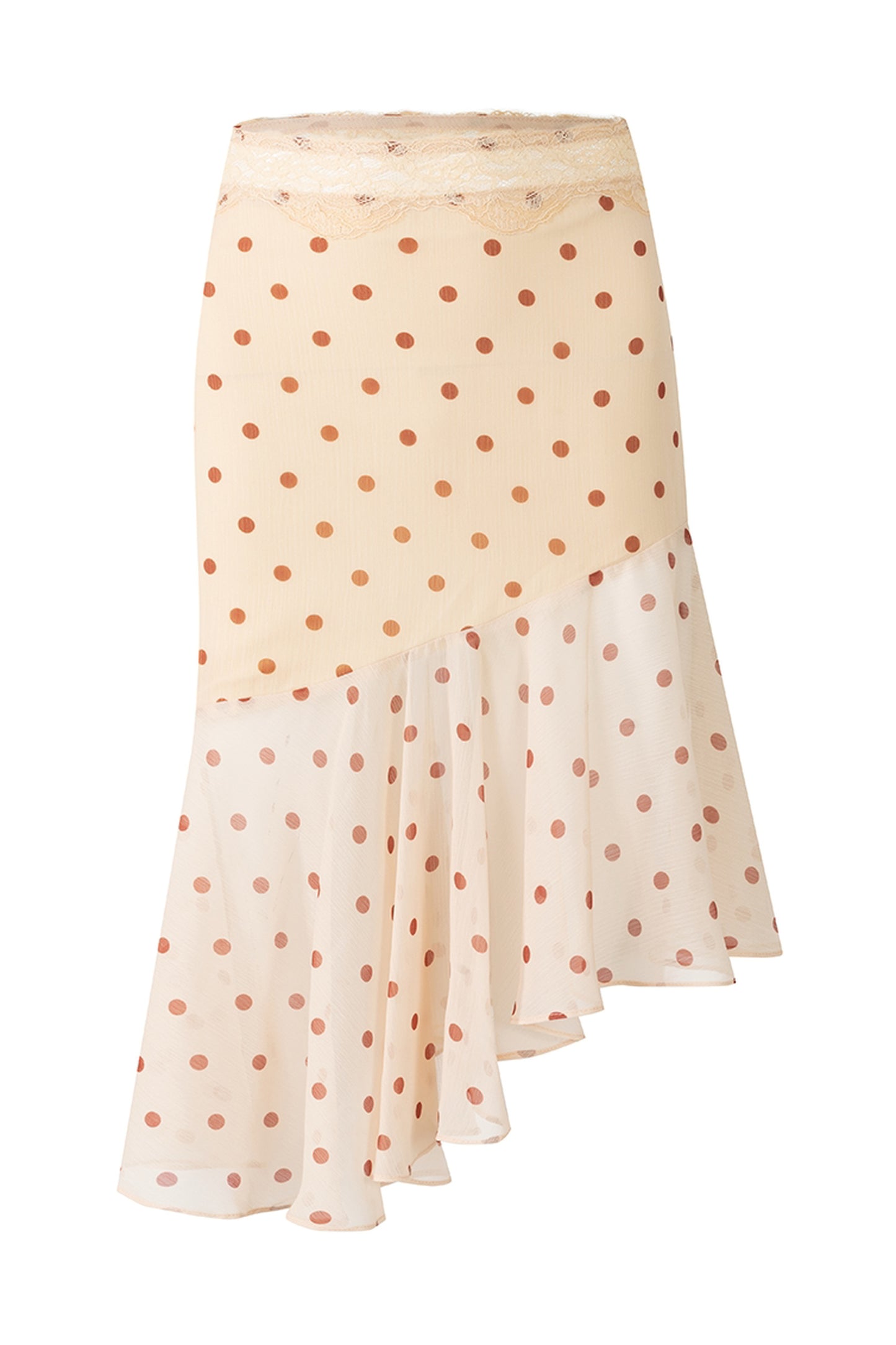Satin Top and Polka Dot Fishtail Skirt Set-Up
