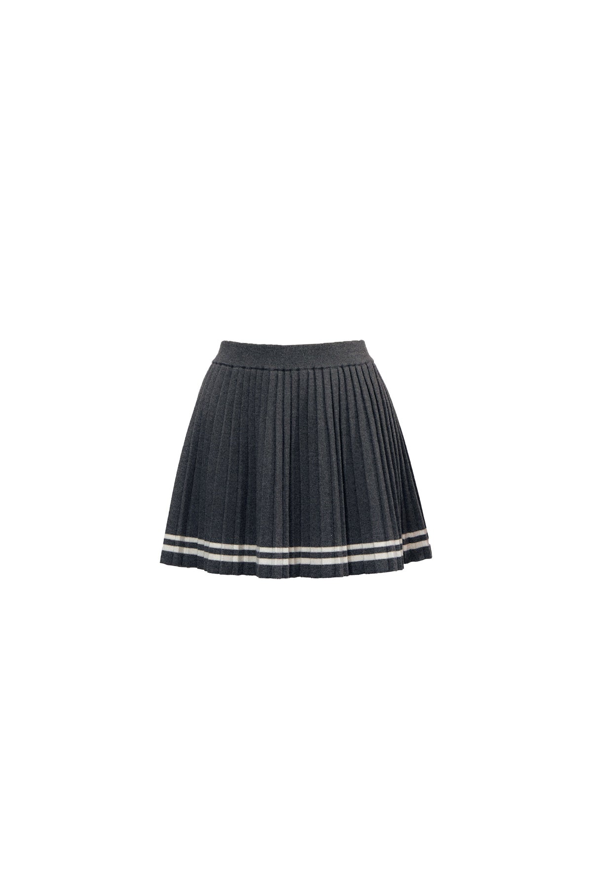 Striped Knit Vest Skirt and Jacket Set-Up