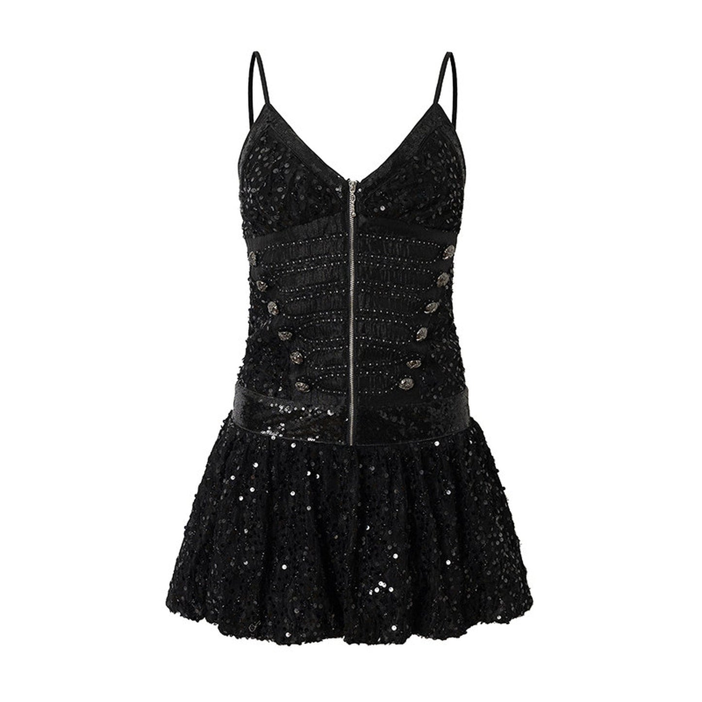 Retro Jacquard Sequin Dress
