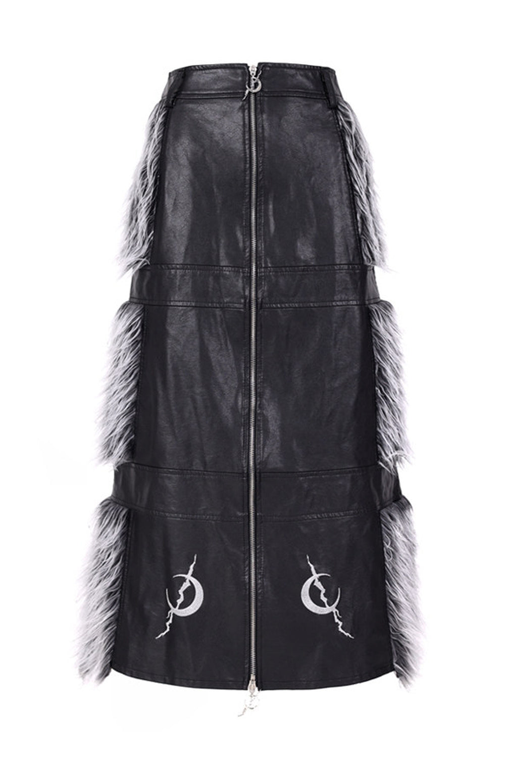 Reversible Patchwork Leather Skirt