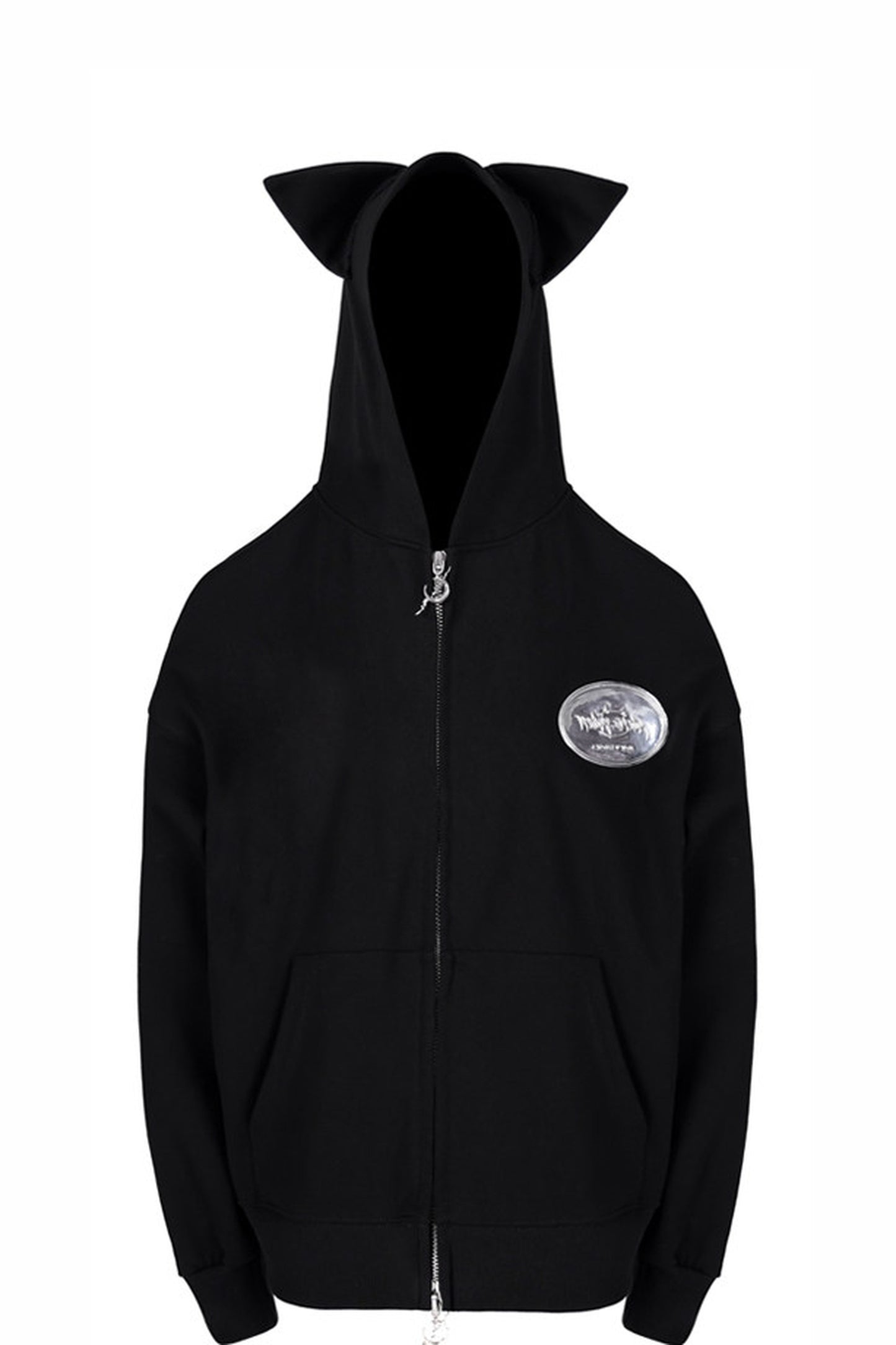 Cat Ear Double Zipper Hooded Jacket