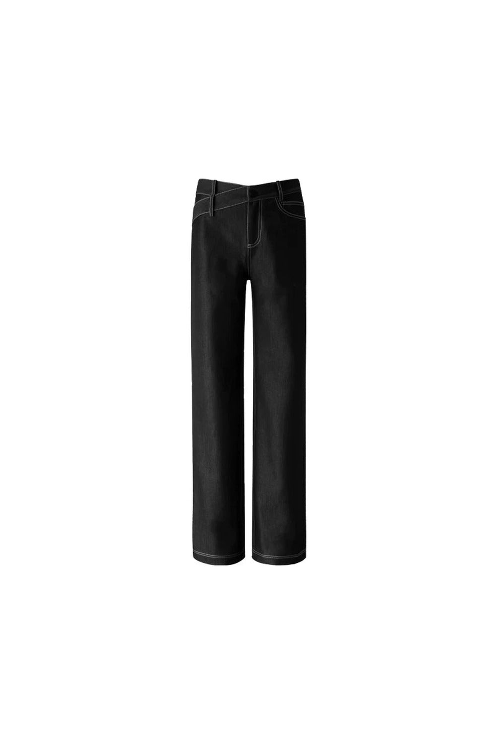 Asymmetrische Jeans aus Tencel-Denim