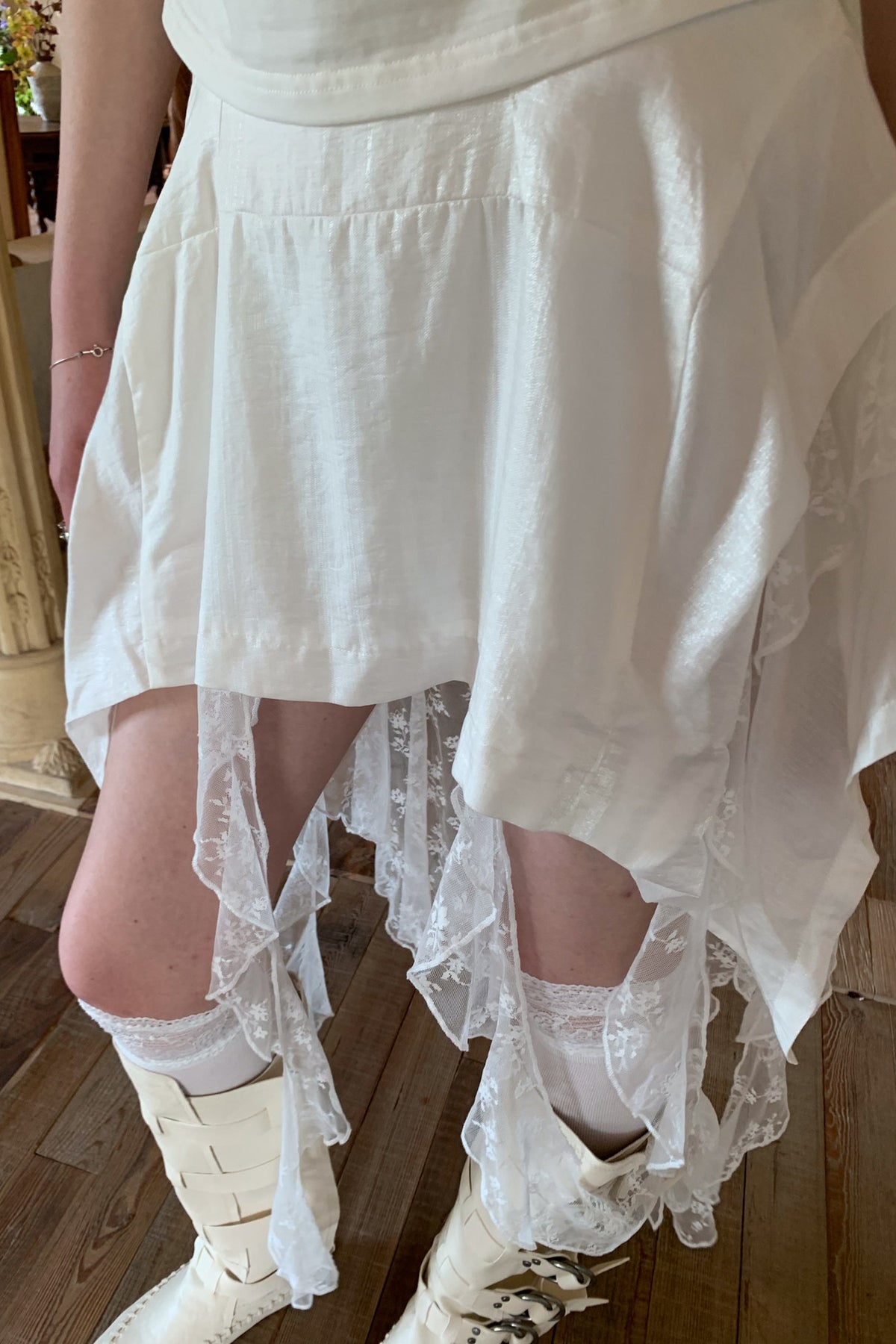 Patchwork Lace Trailing Skirt