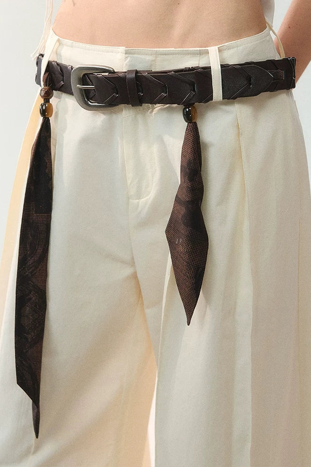 Silk Tie Waist Trousers