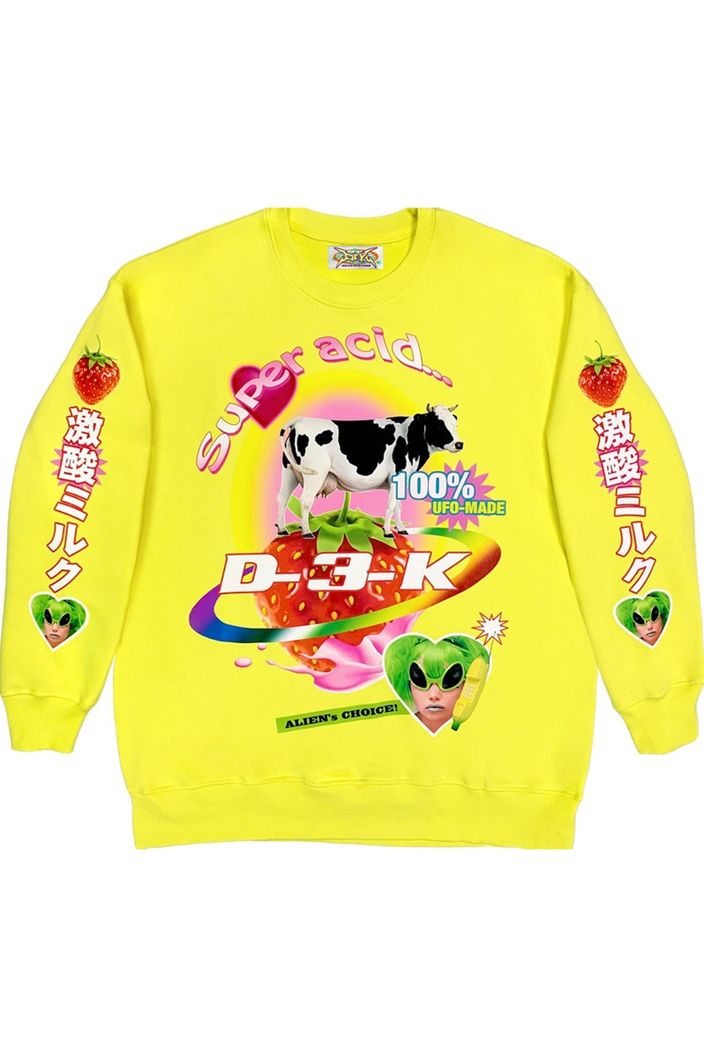 Felpa Y2K retrò americana giallo limone