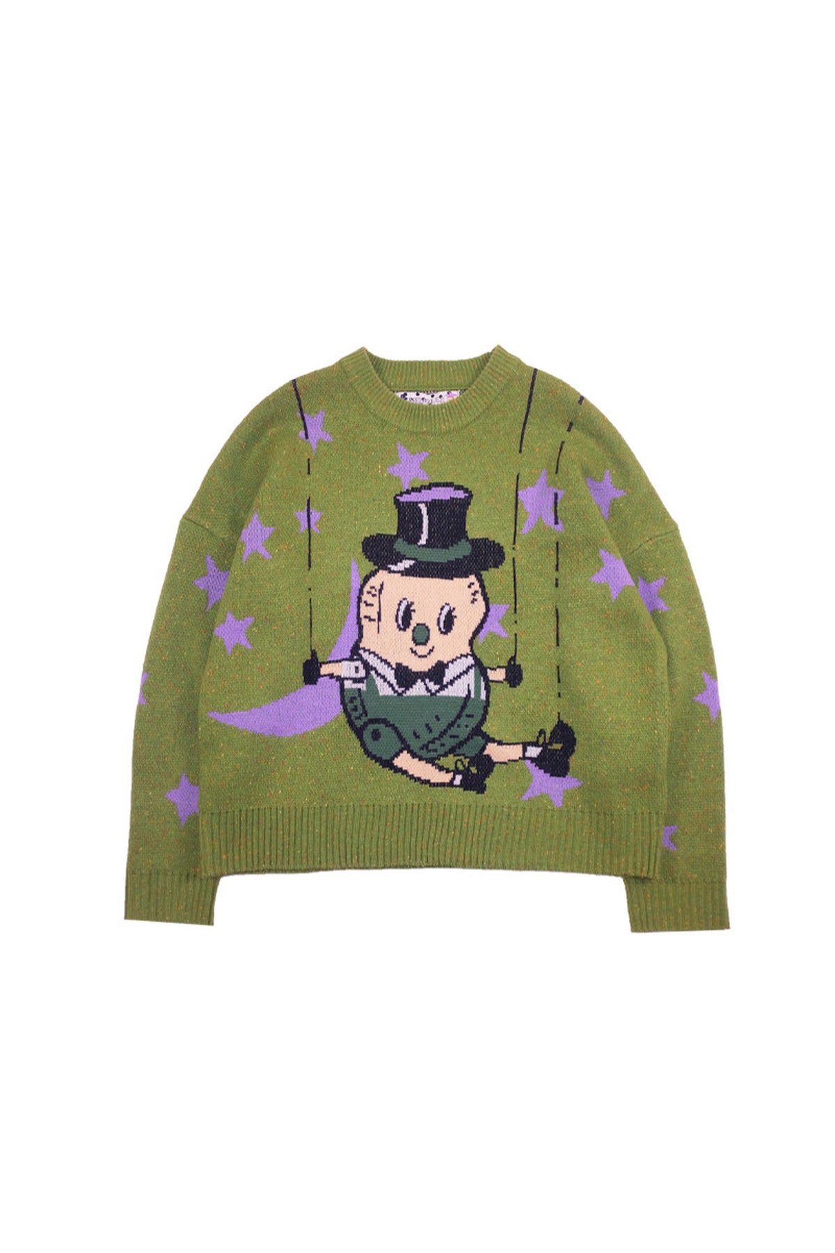 Fantasy Circus Peanut Puppet Star Knit Sweater