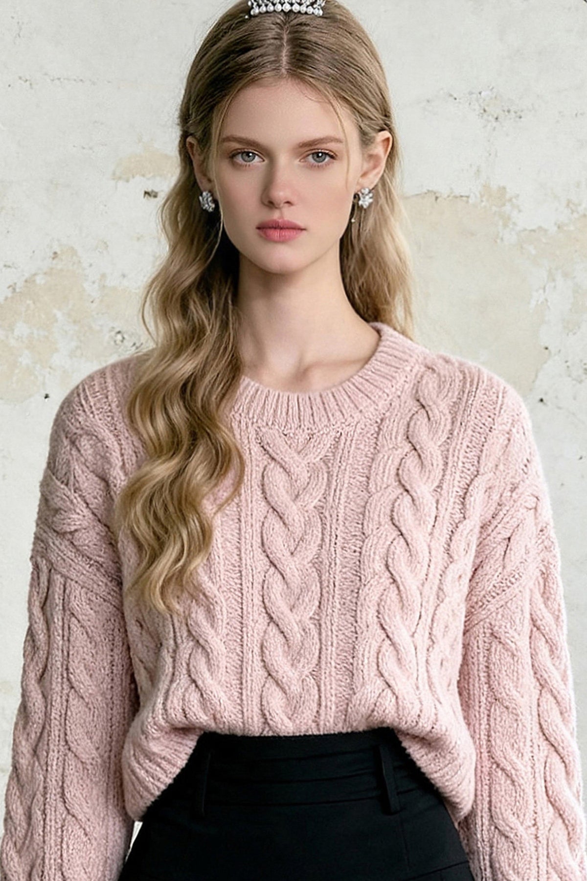 Pink Ribbed Knit Top