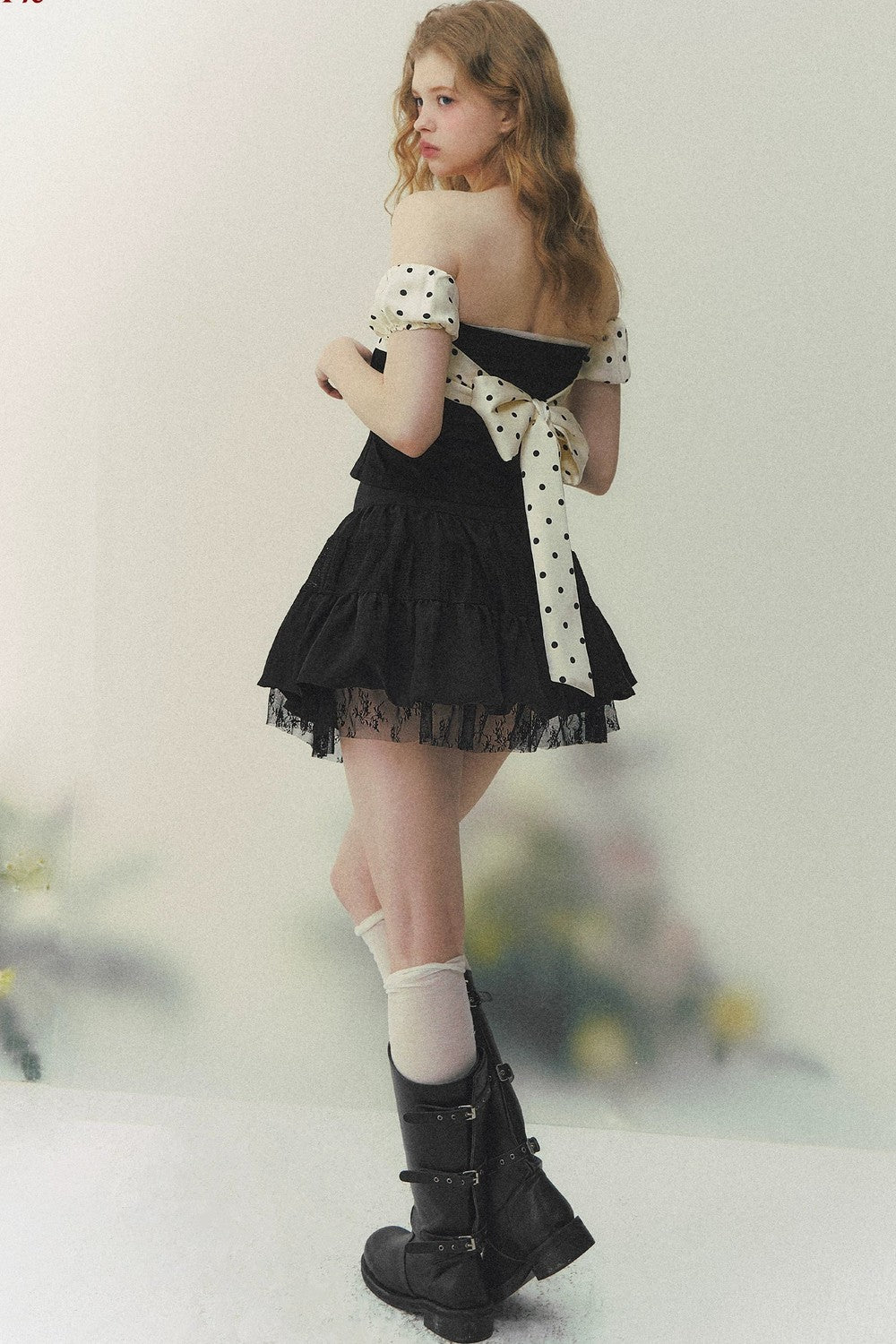 Polka Dot Off-Shoulder Top