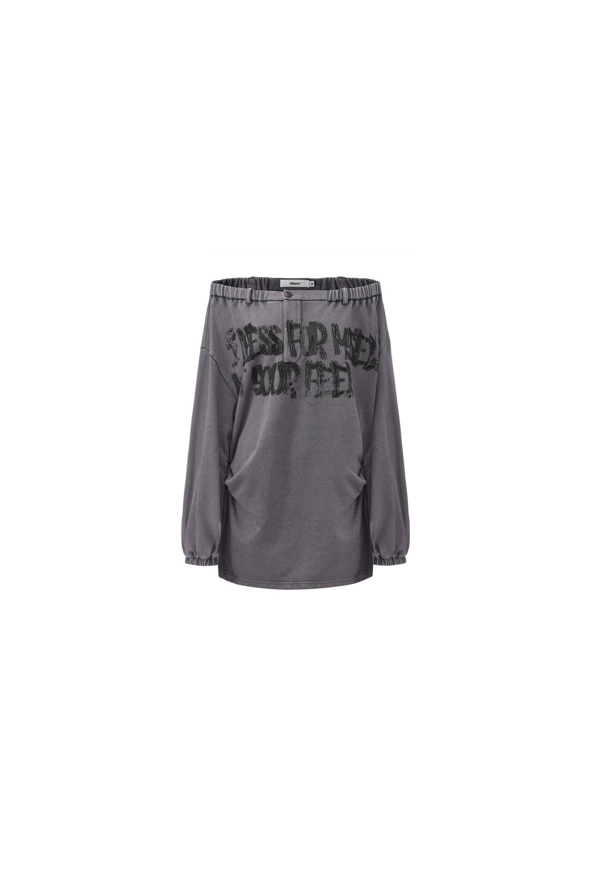 Cracked Graffiti Off-Shoulder T-Shirt