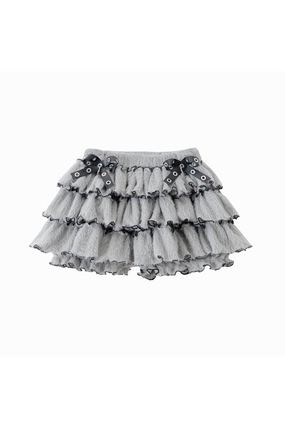 Plush Knit Bow Cake Skirt