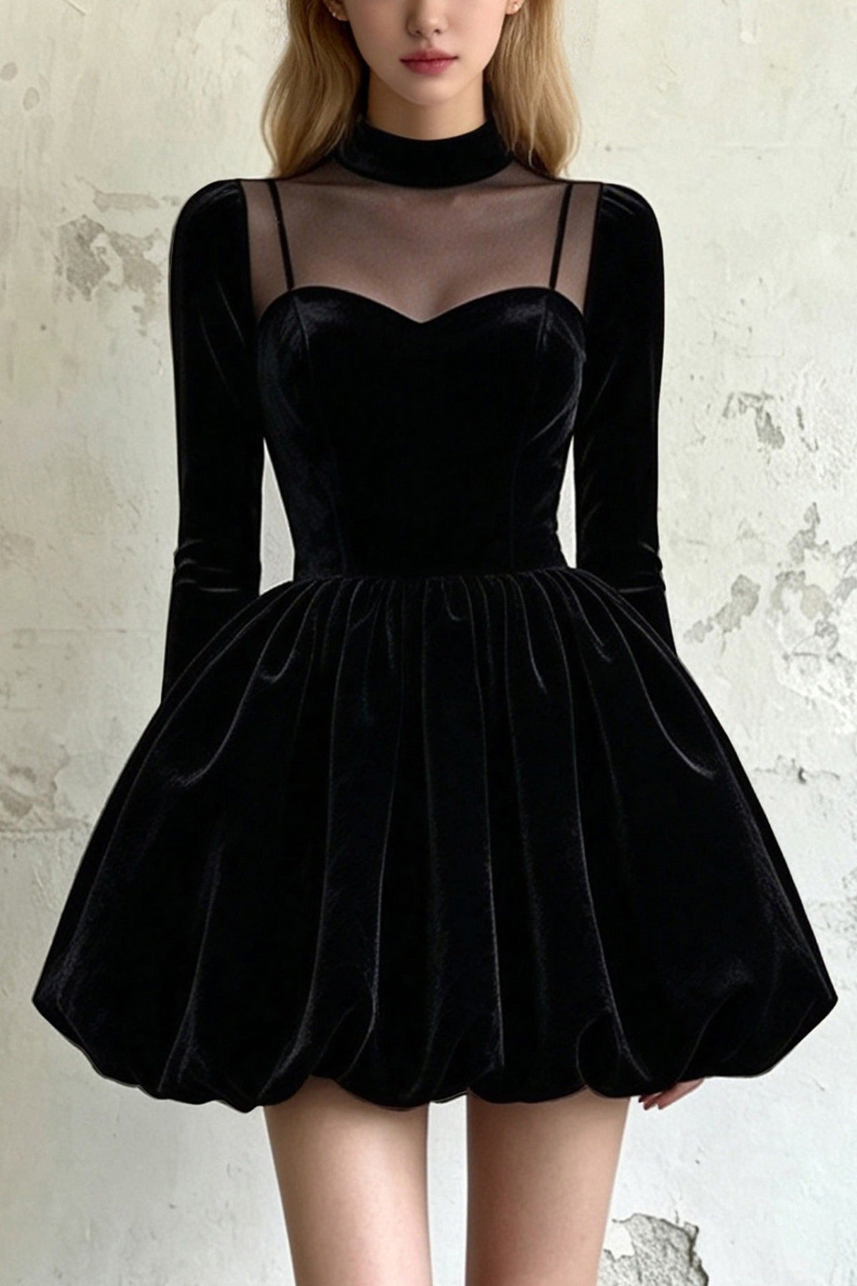 Velvet Puffy Dress
