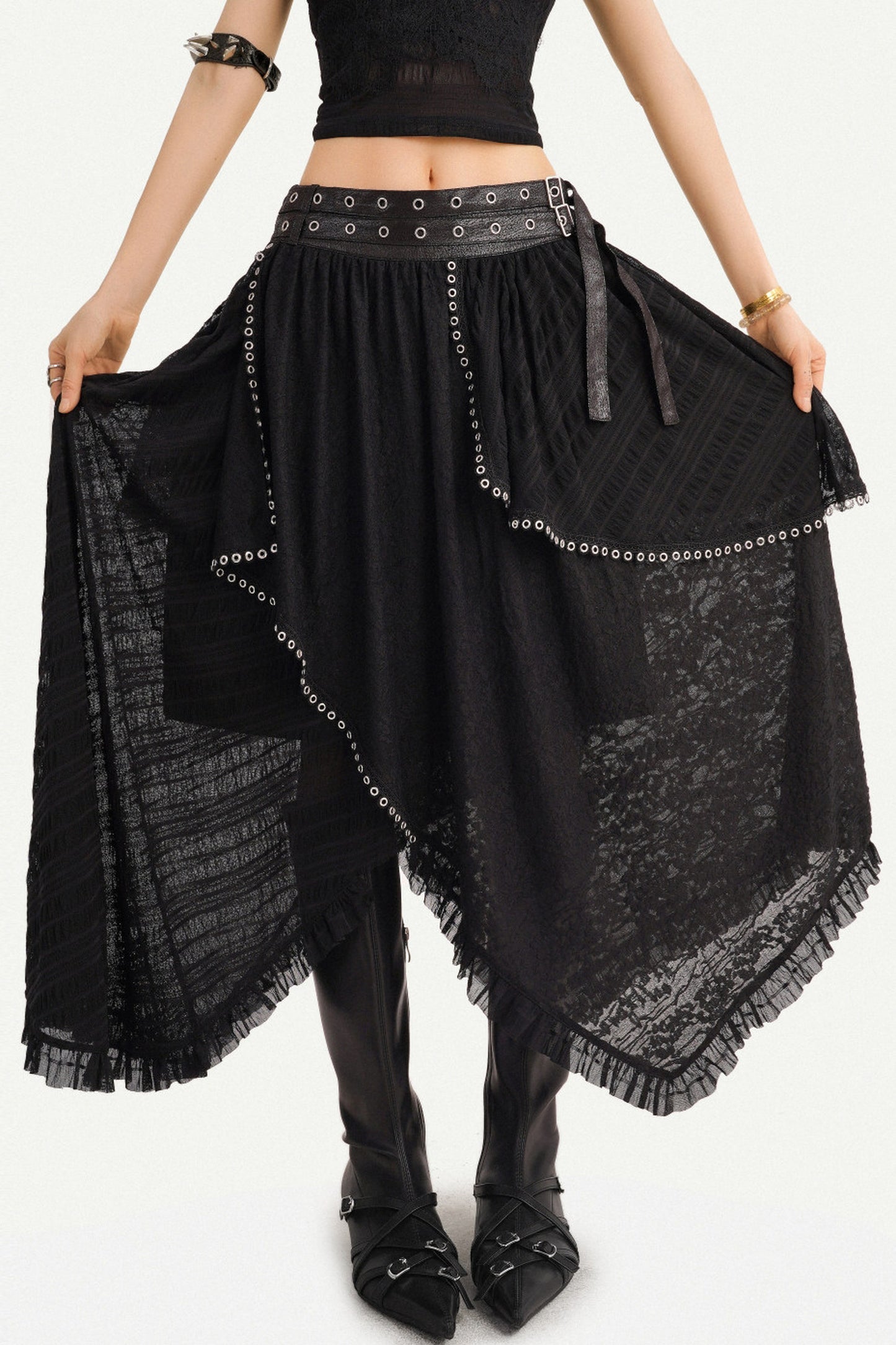 Star Embellished Camisole Cardigan And Long Skirt Set-Up