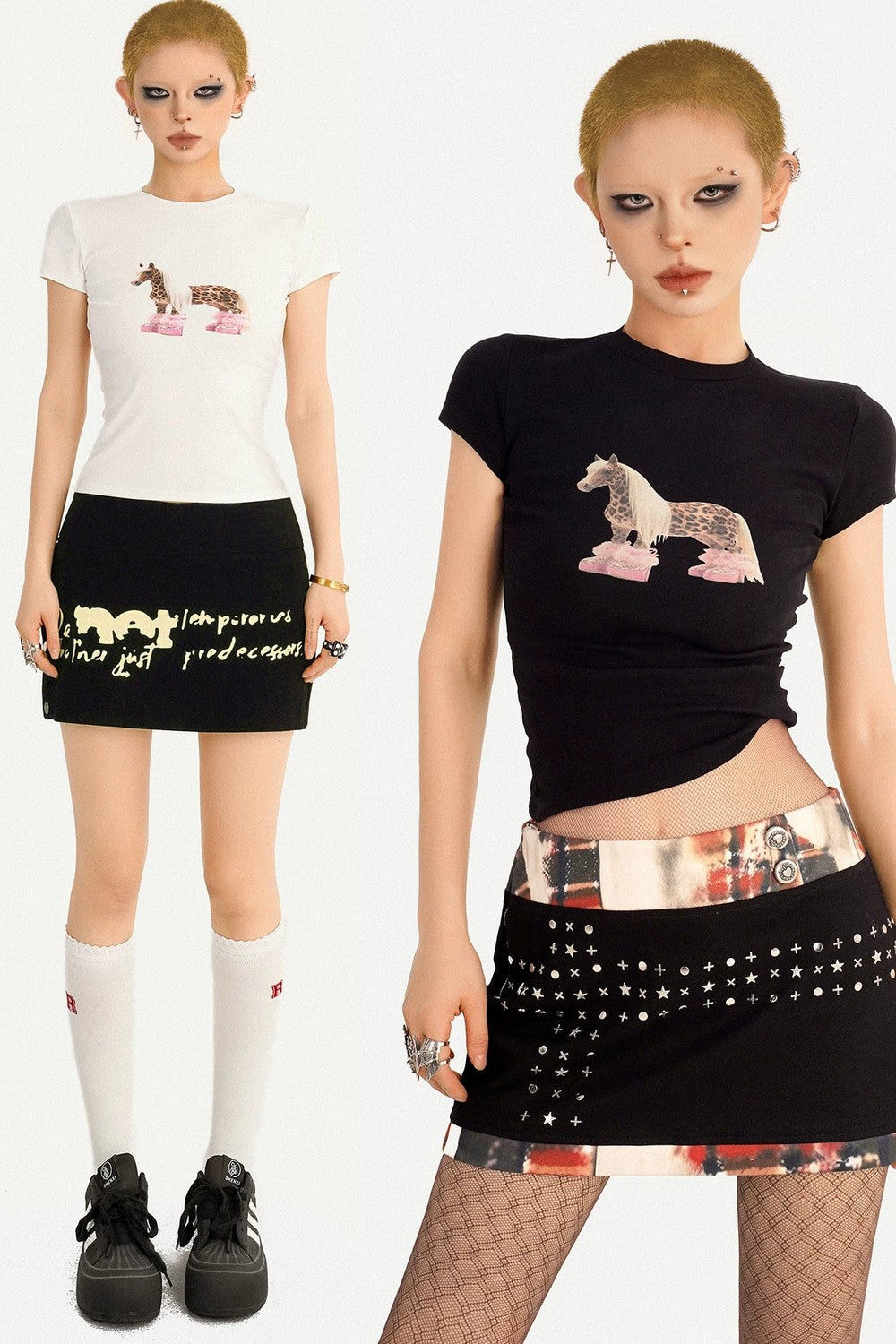 Animal Print Short Sleeve Top