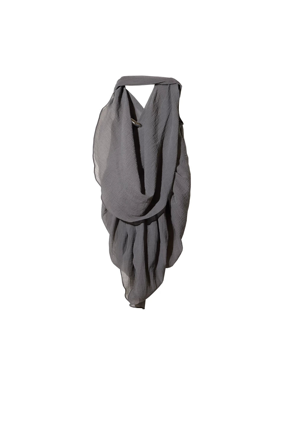 Retro Sculptural Pleated Tie-Up Vest
