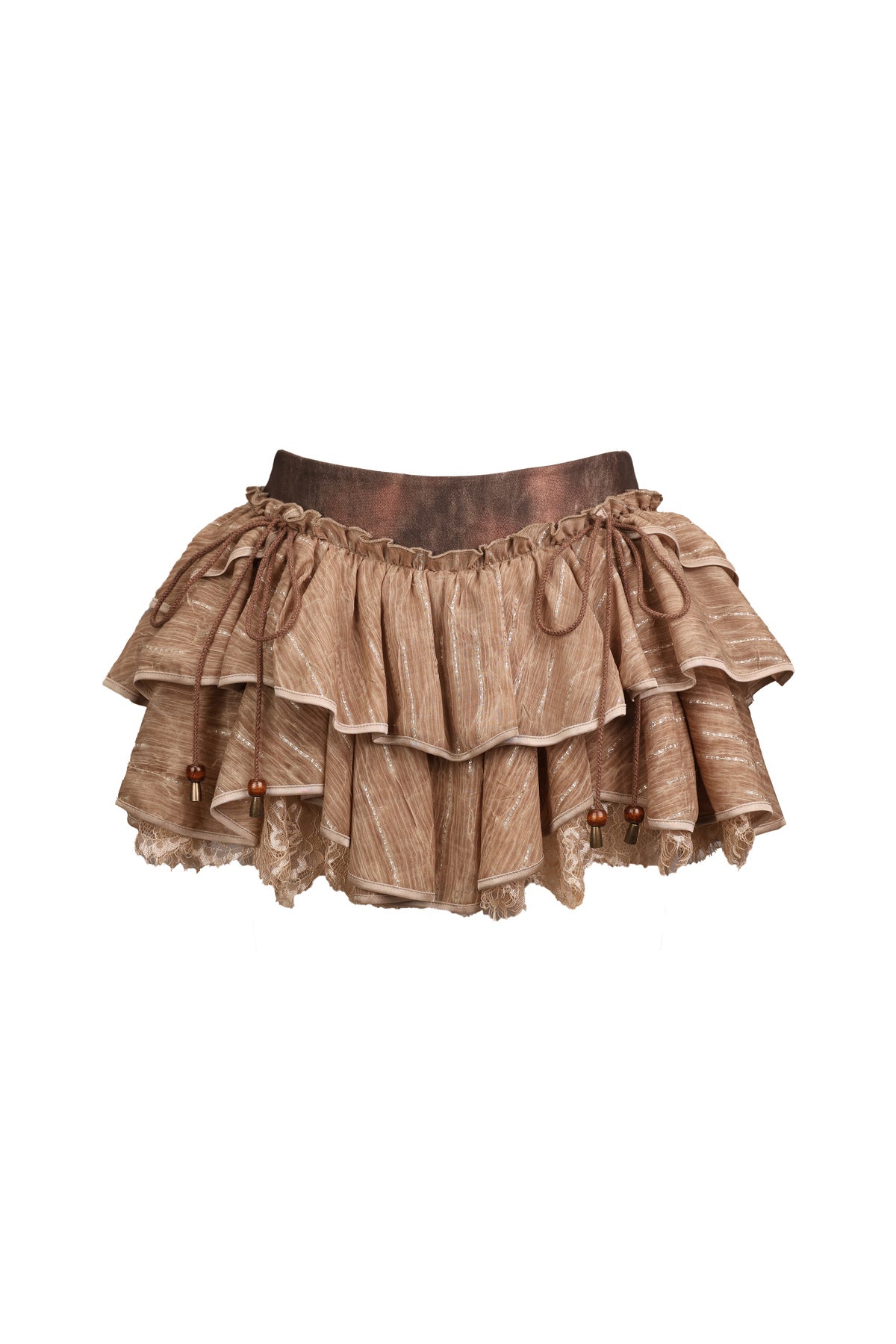 Post-Apocalyptic Low-Waist Lace Chiffon Puffy Skirt
