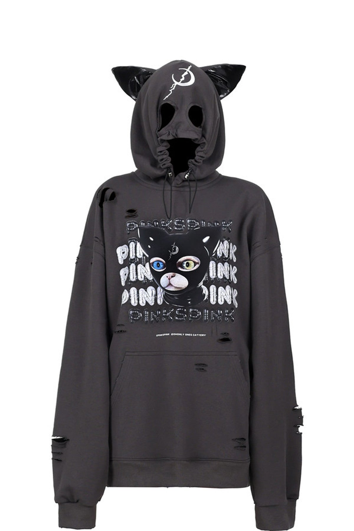 Cat Ear Ripped Hooded Hoodie