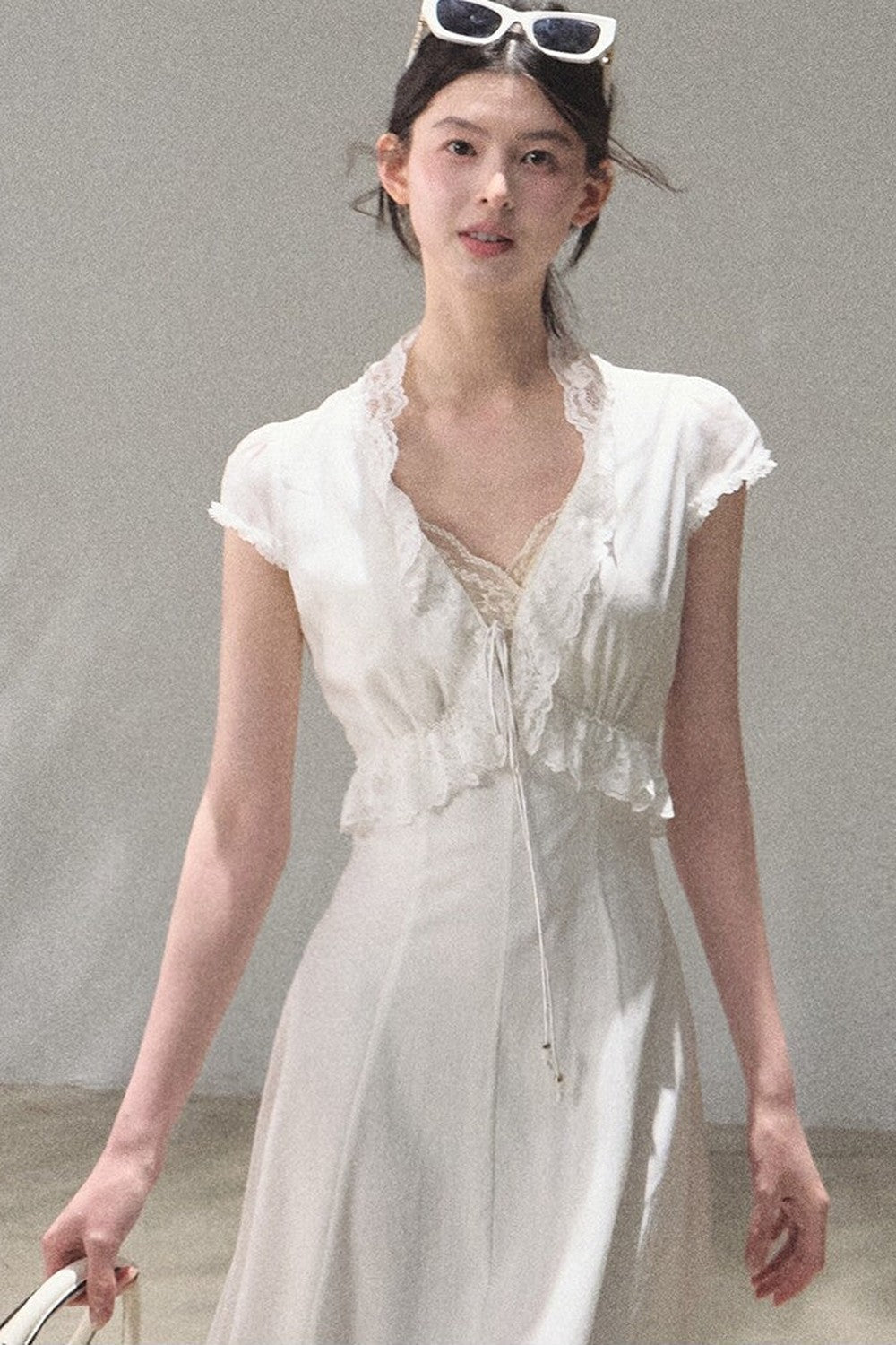 Lyocell Linen Lace Dress Set