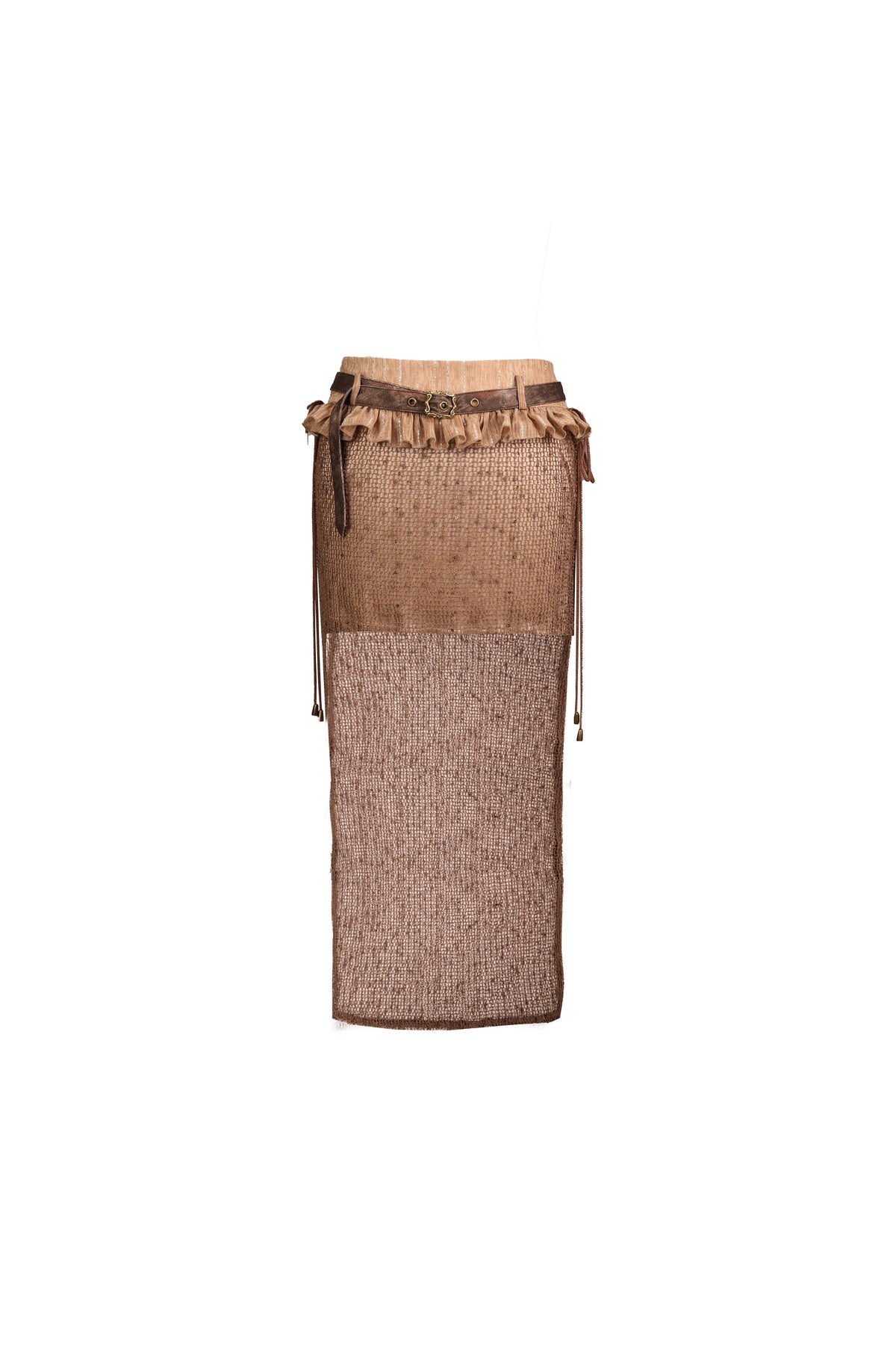Low Waist Bodycon Patchwork Mesh Skirt