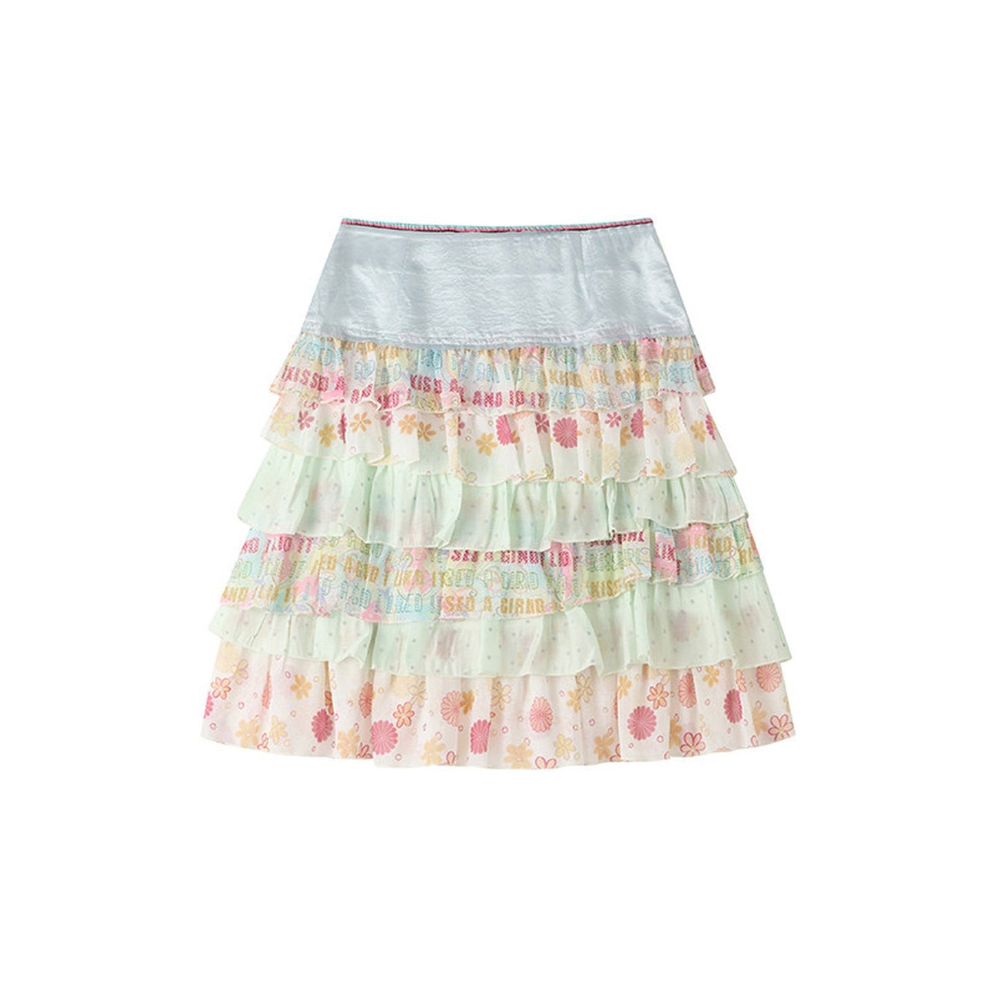 Satin Floral Cake Skirt